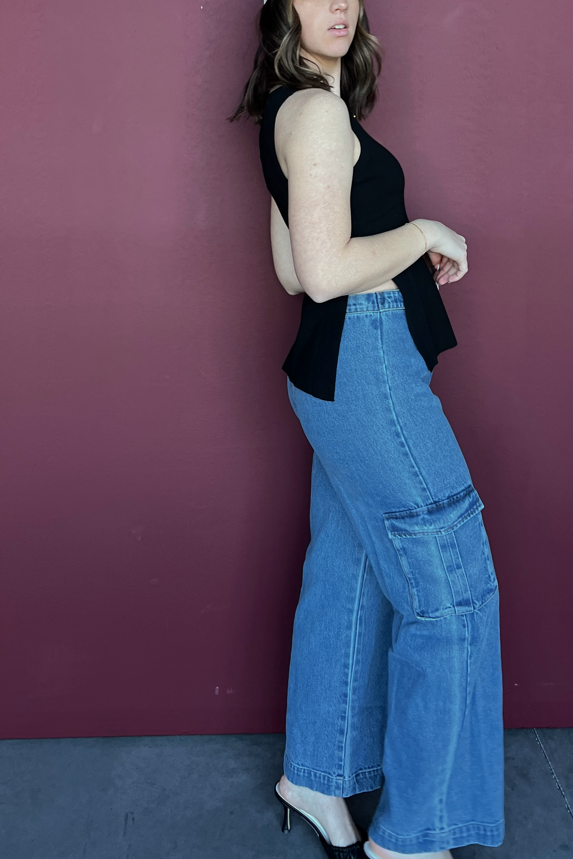Mallory Denim Cargo Pants