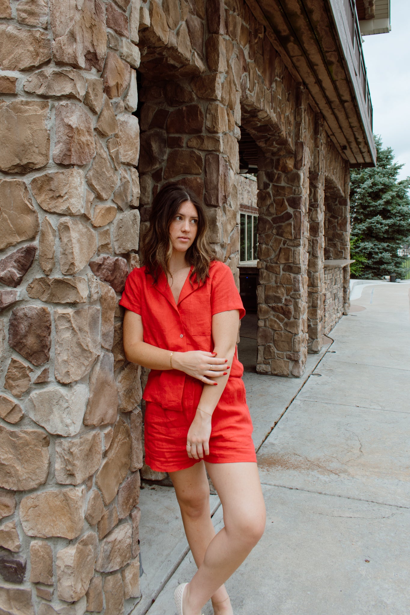 Poppy Linen Button Down