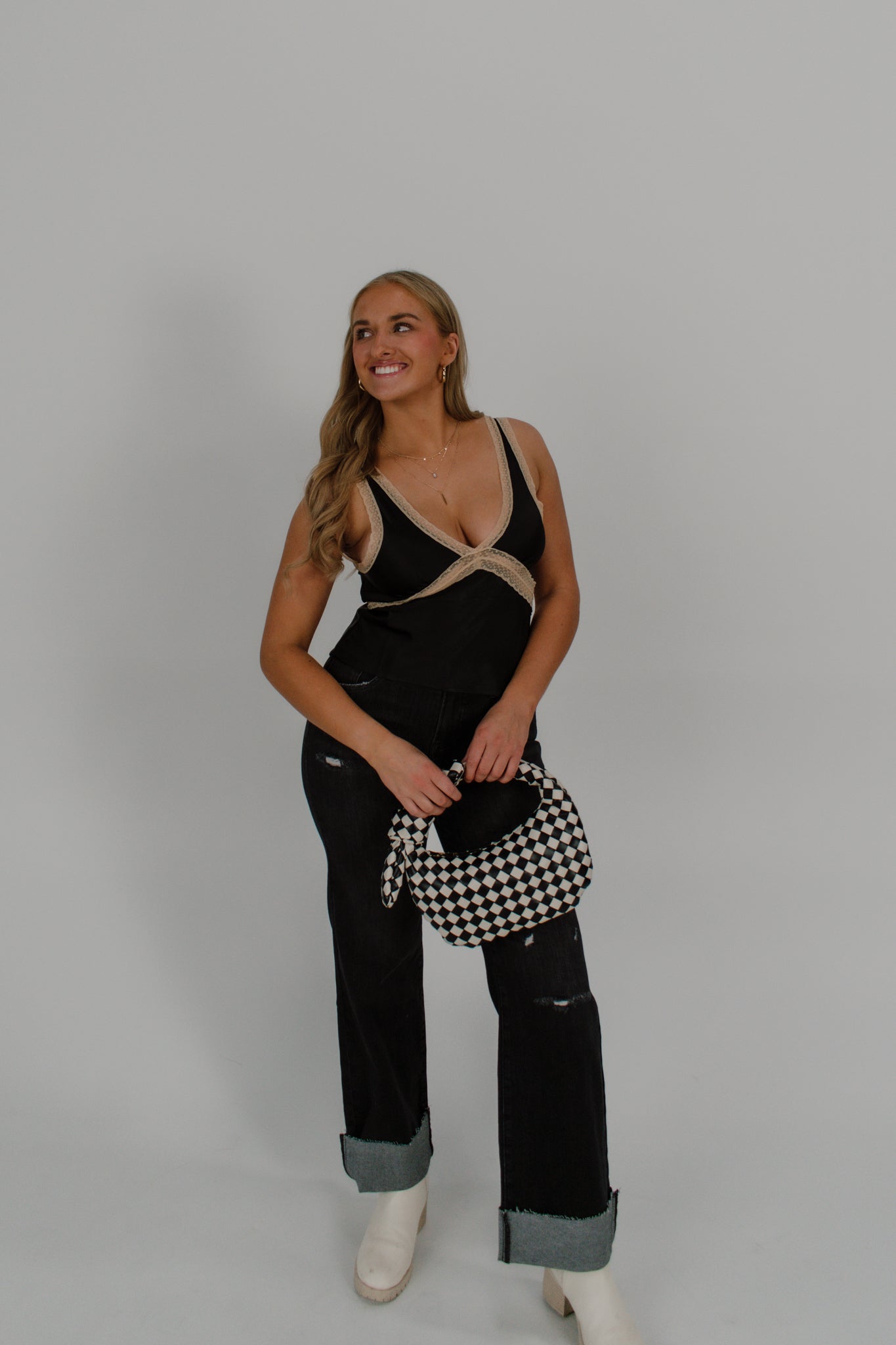 Judith Checkered Purse