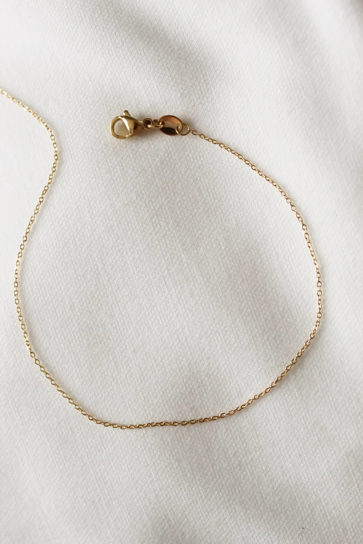 Initial Bar Gold Bracelet Chain