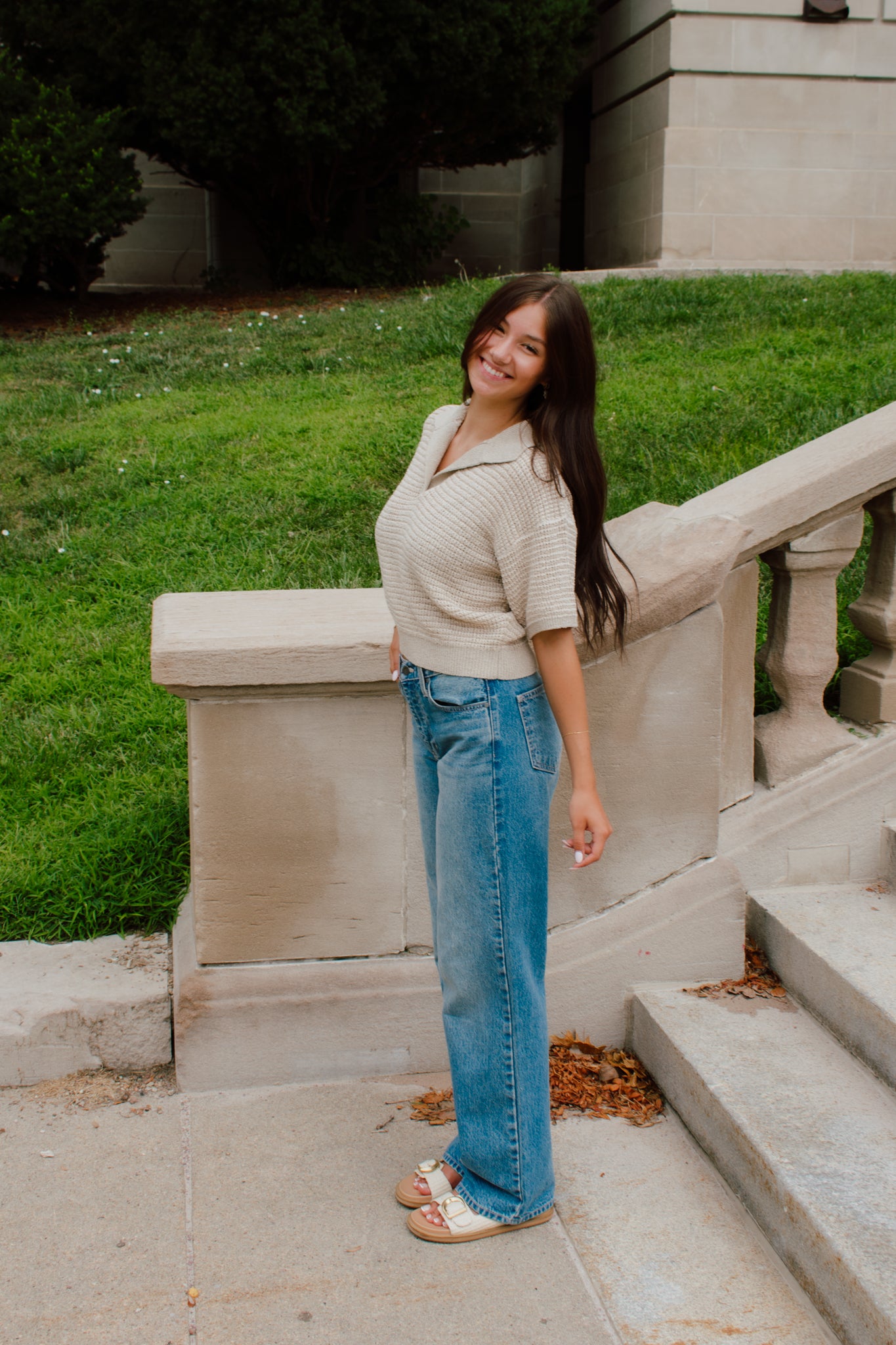 Blake Collared Knit Top