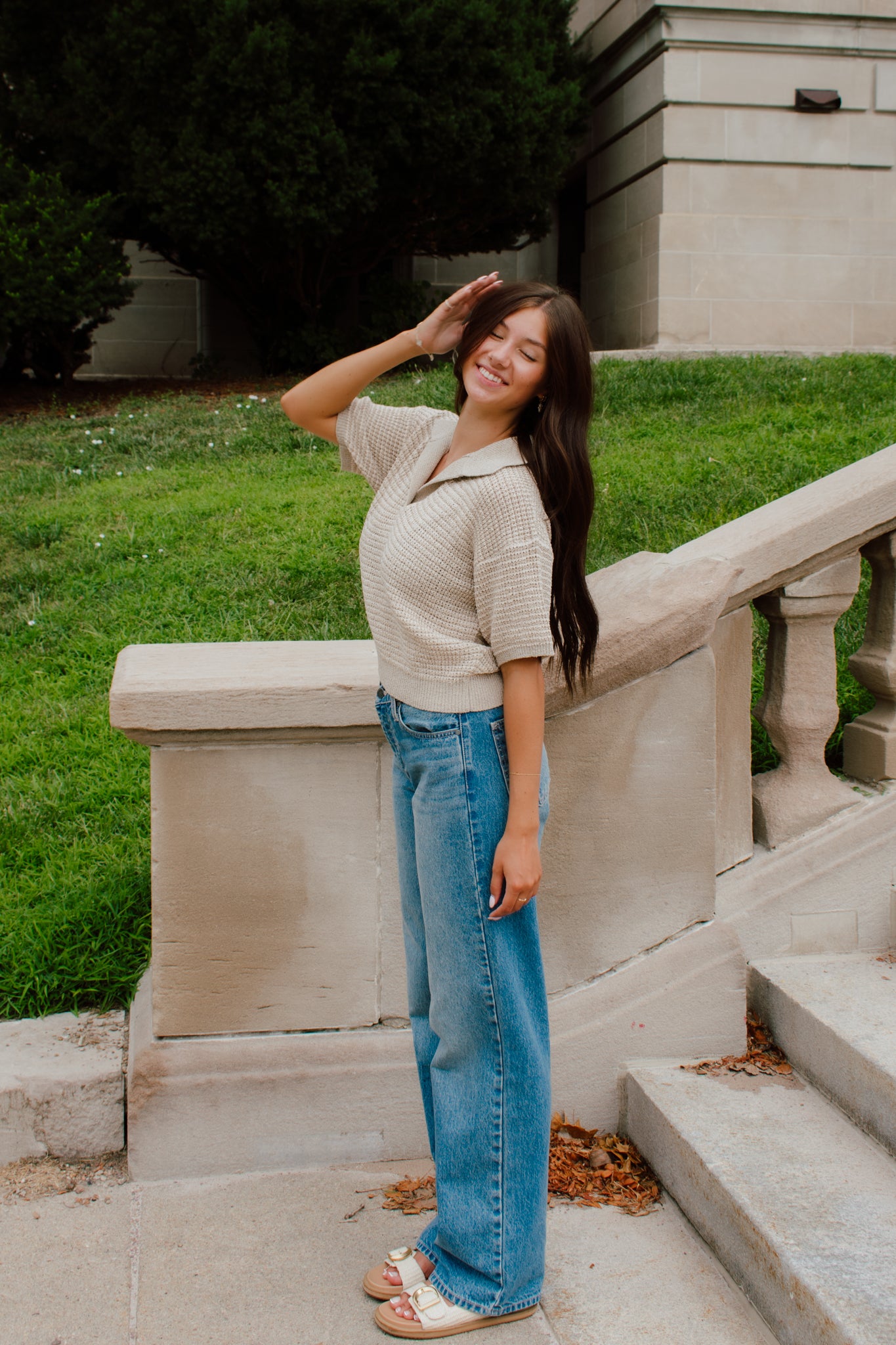 Blake Collared Knit Top