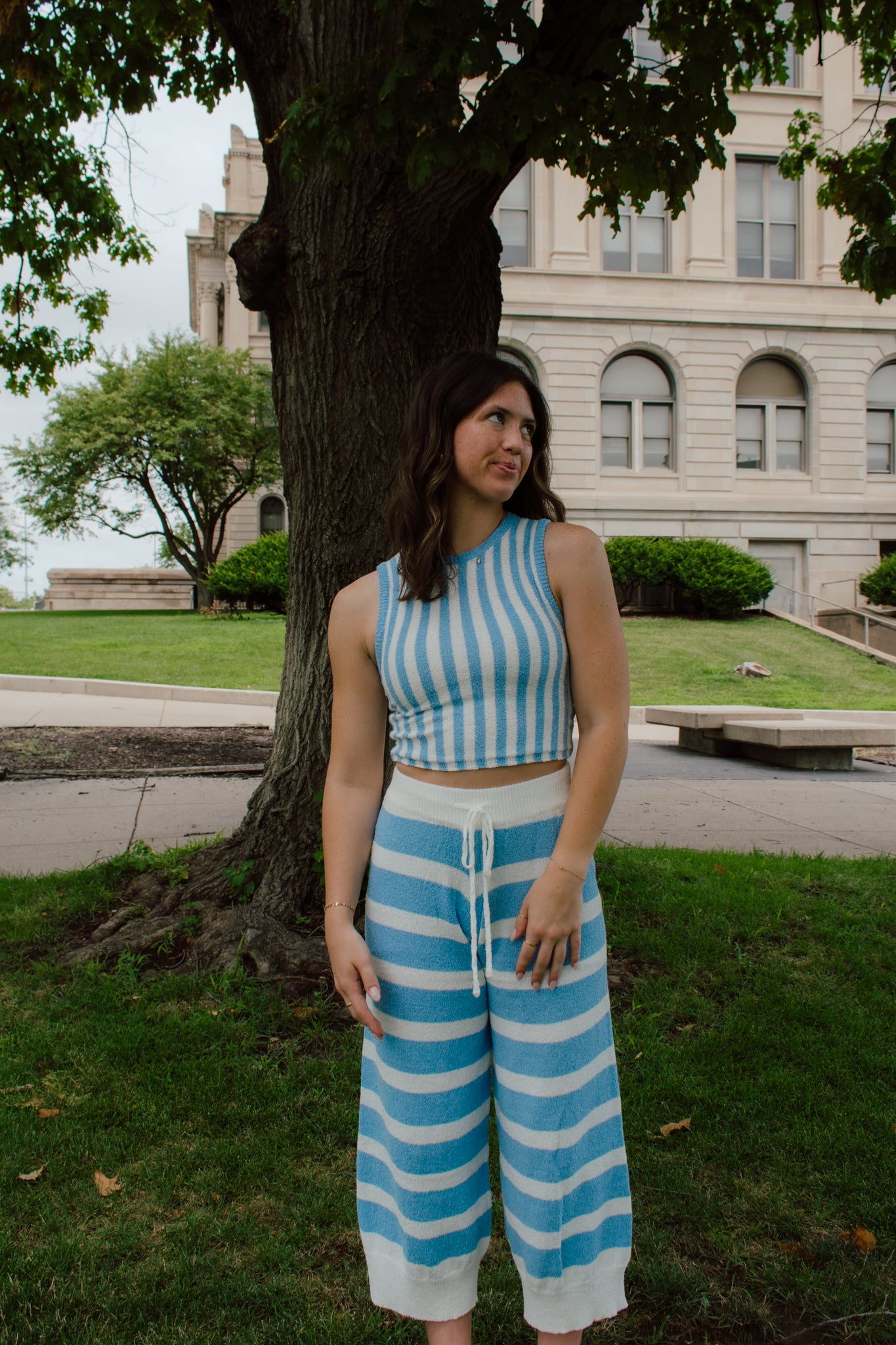 Sky Light Striped Top
