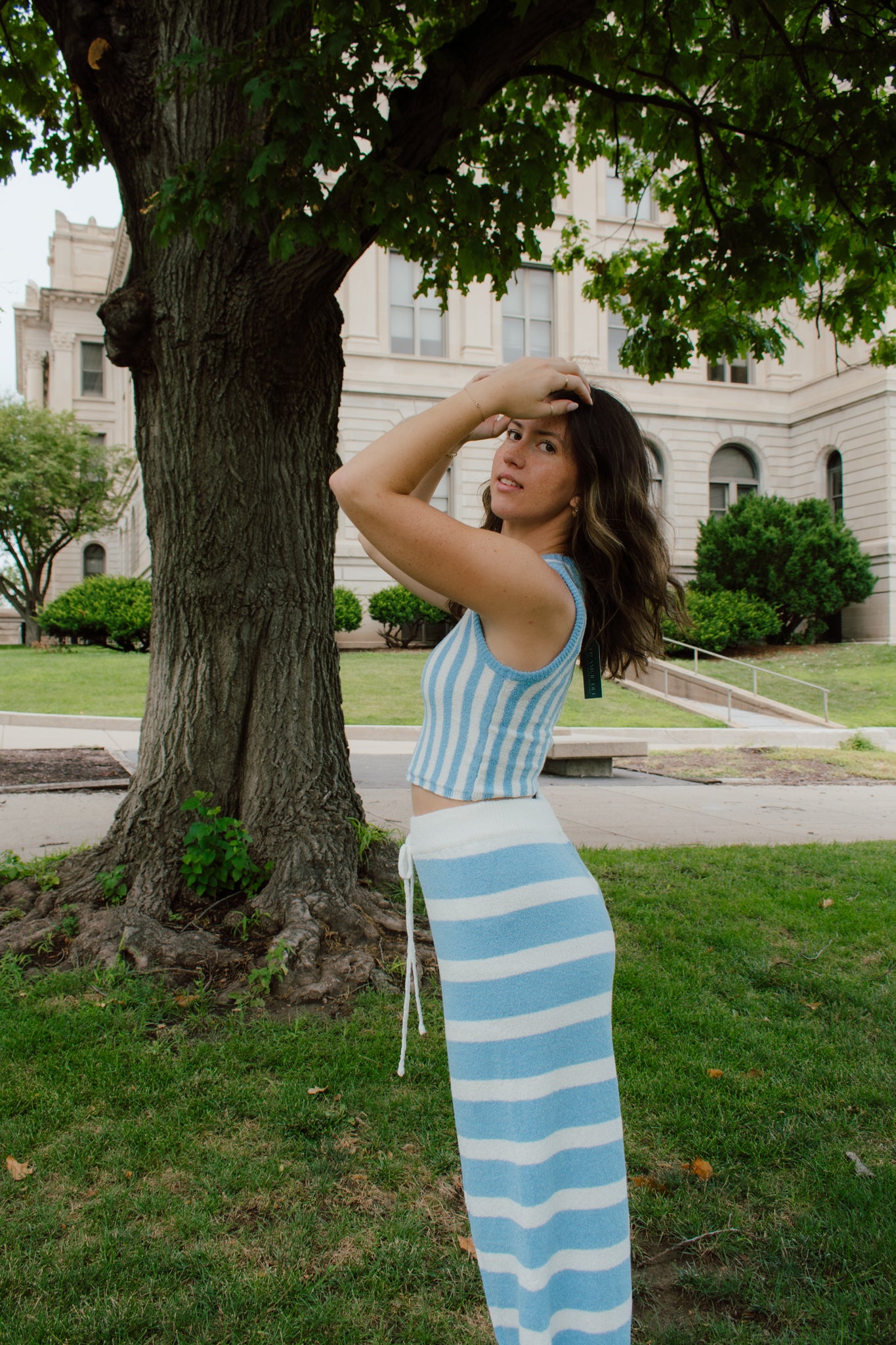 Sky Light Striped Top