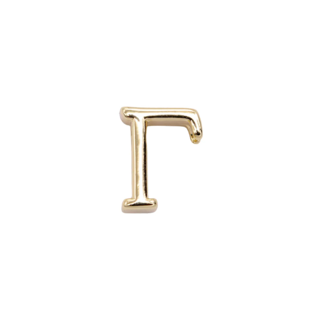 Gold Greek Letter Slide Charms