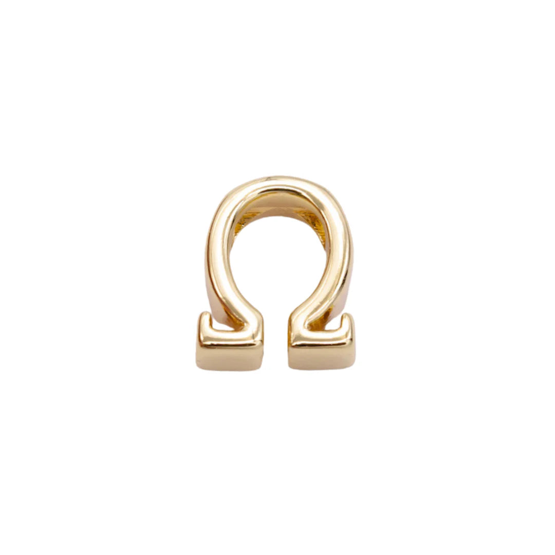 Gold Greek Letter Slide Charms
