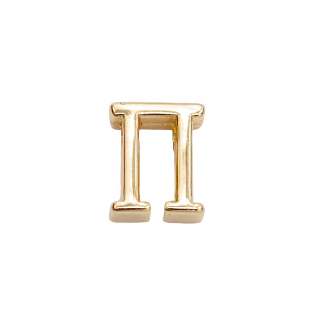 Gold Greek Letter Slide Charms