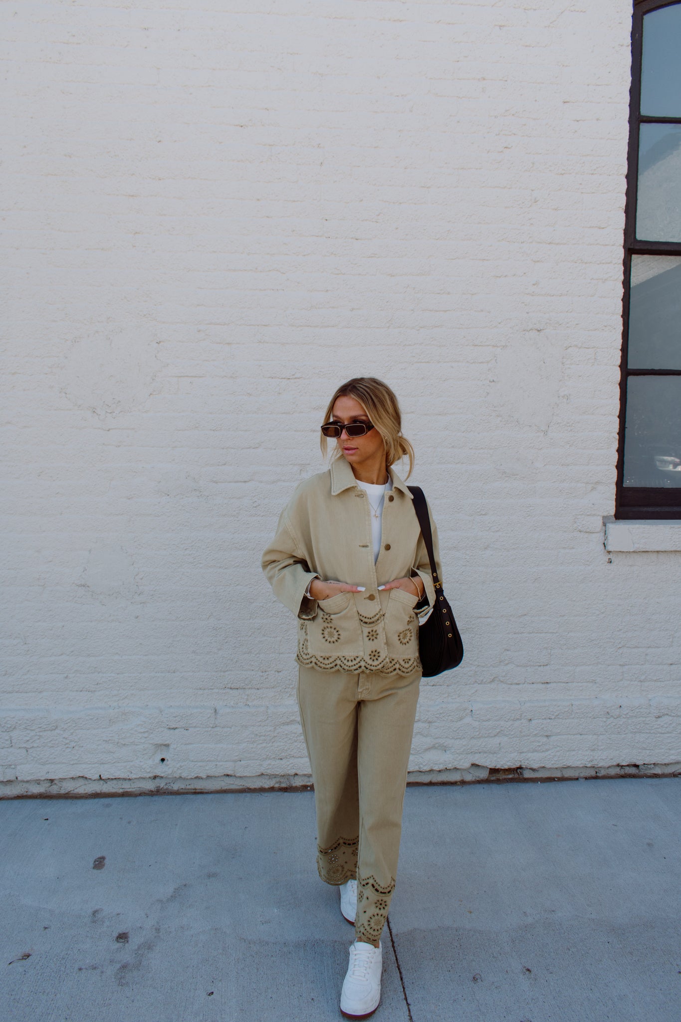 Doily Denim Pants