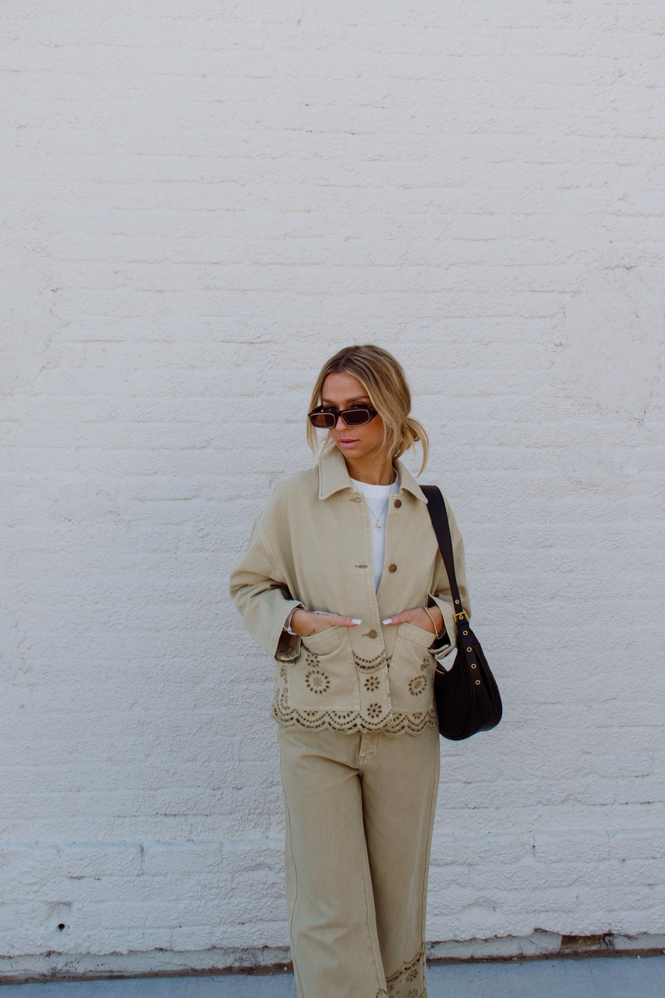 Doily Denim Pants