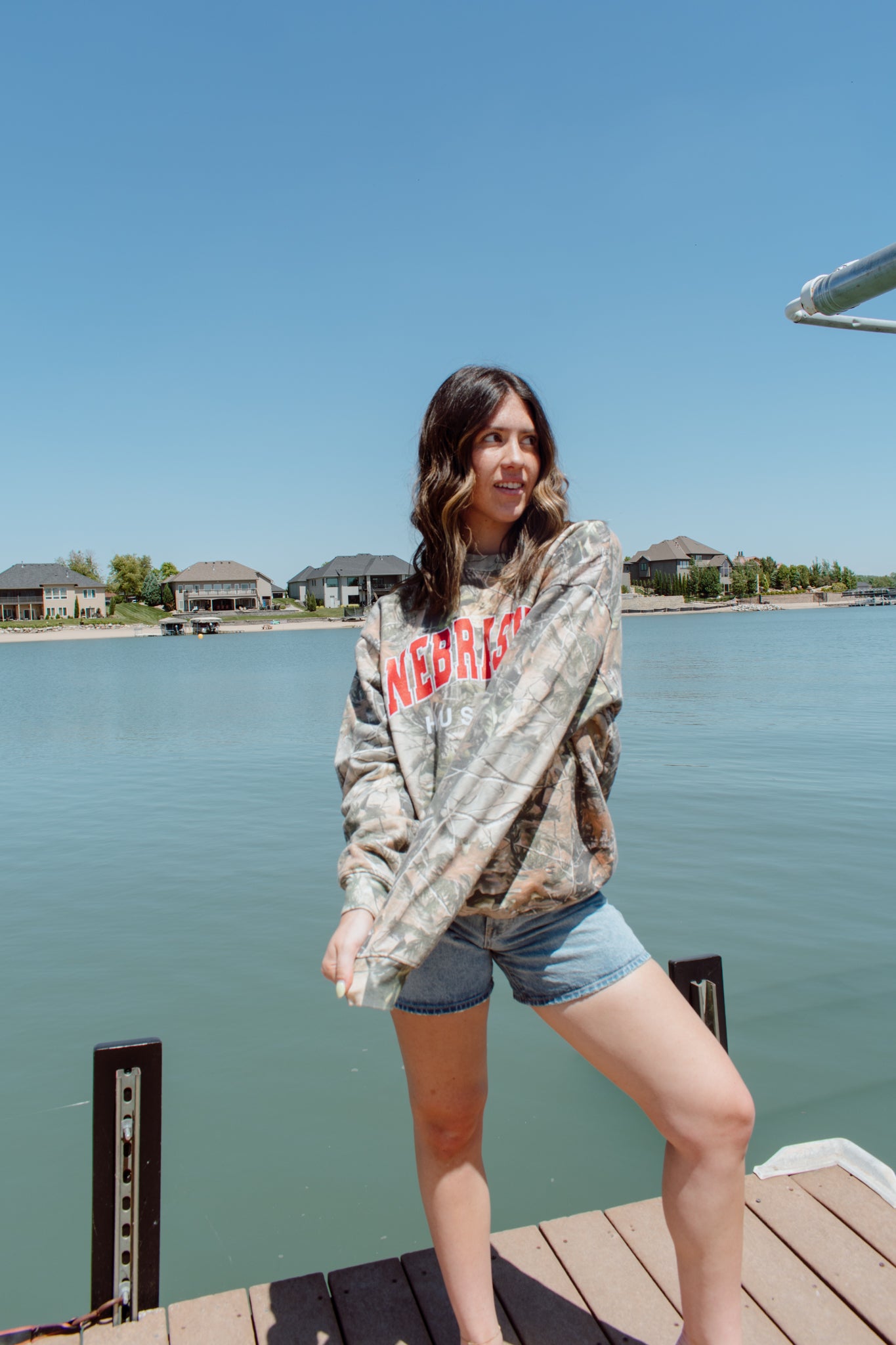 Nebraska Huskers Camo Crewneck