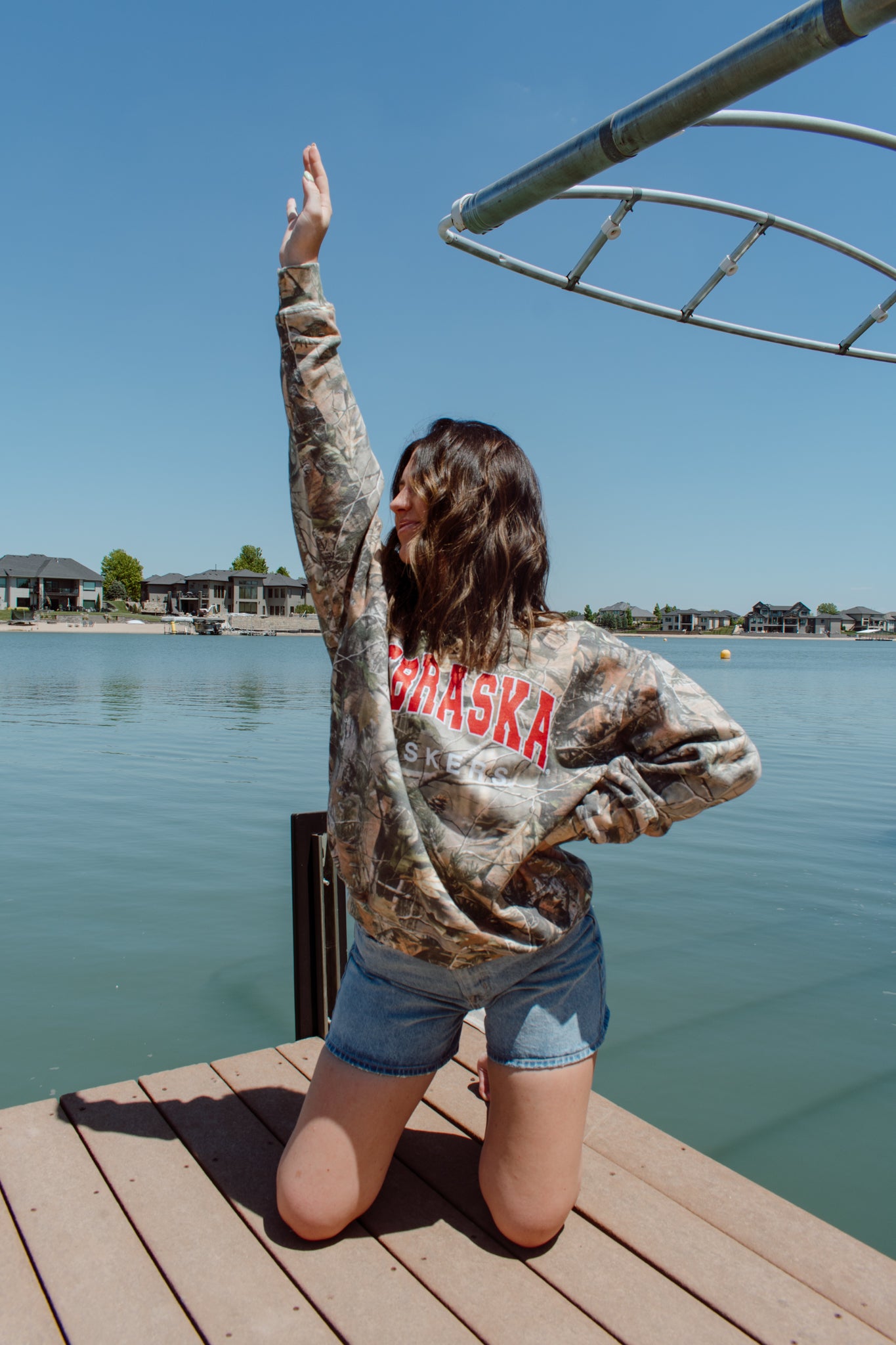 Nebraska Huskers Camo Crewneck