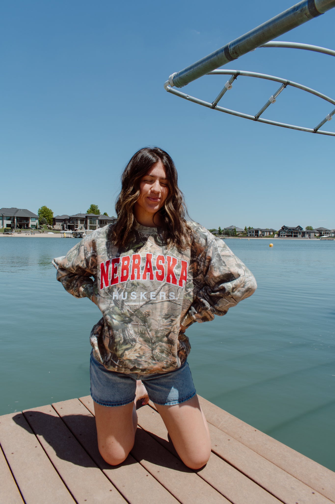 Nebraska Huskers Camo Crewneck