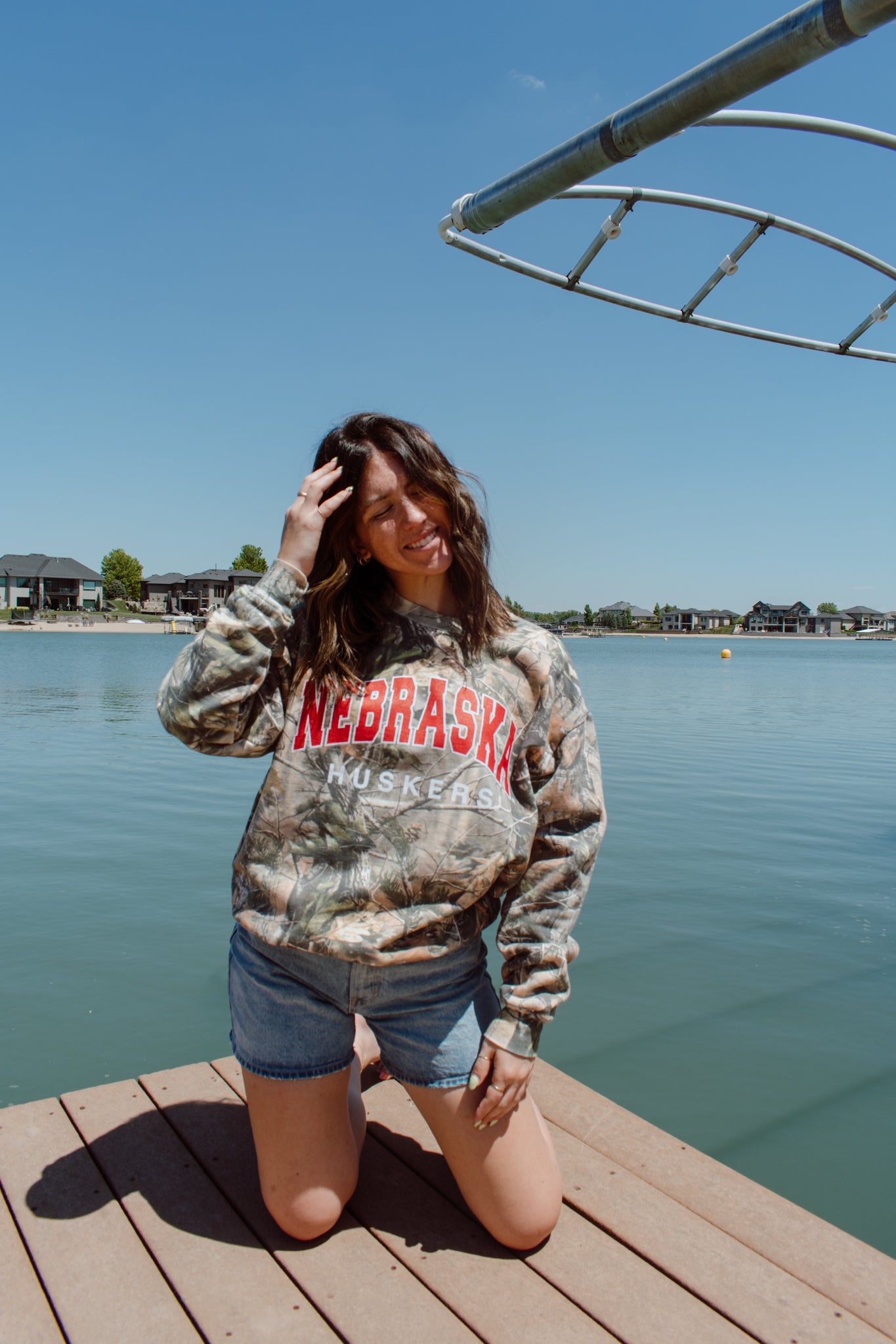 Nebraska Huskers Camo Crewneck