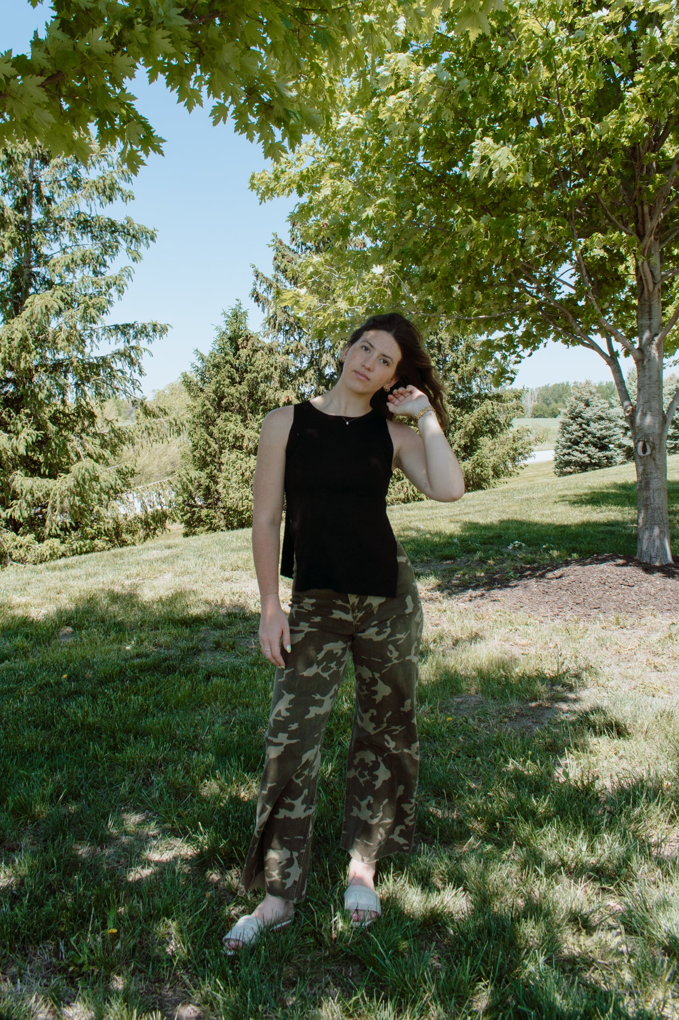 Chanel Camo Jeans