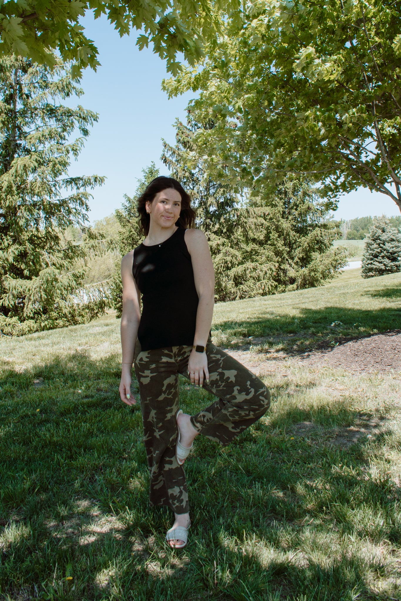 Chanel Camo Jeans