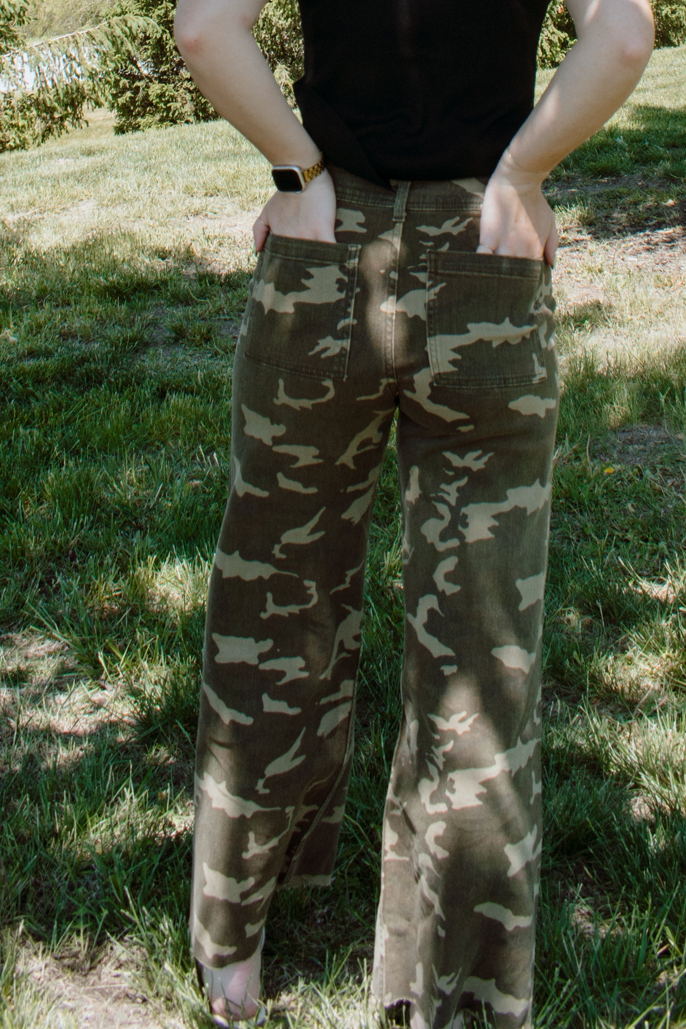 Chanel Camo Jeans