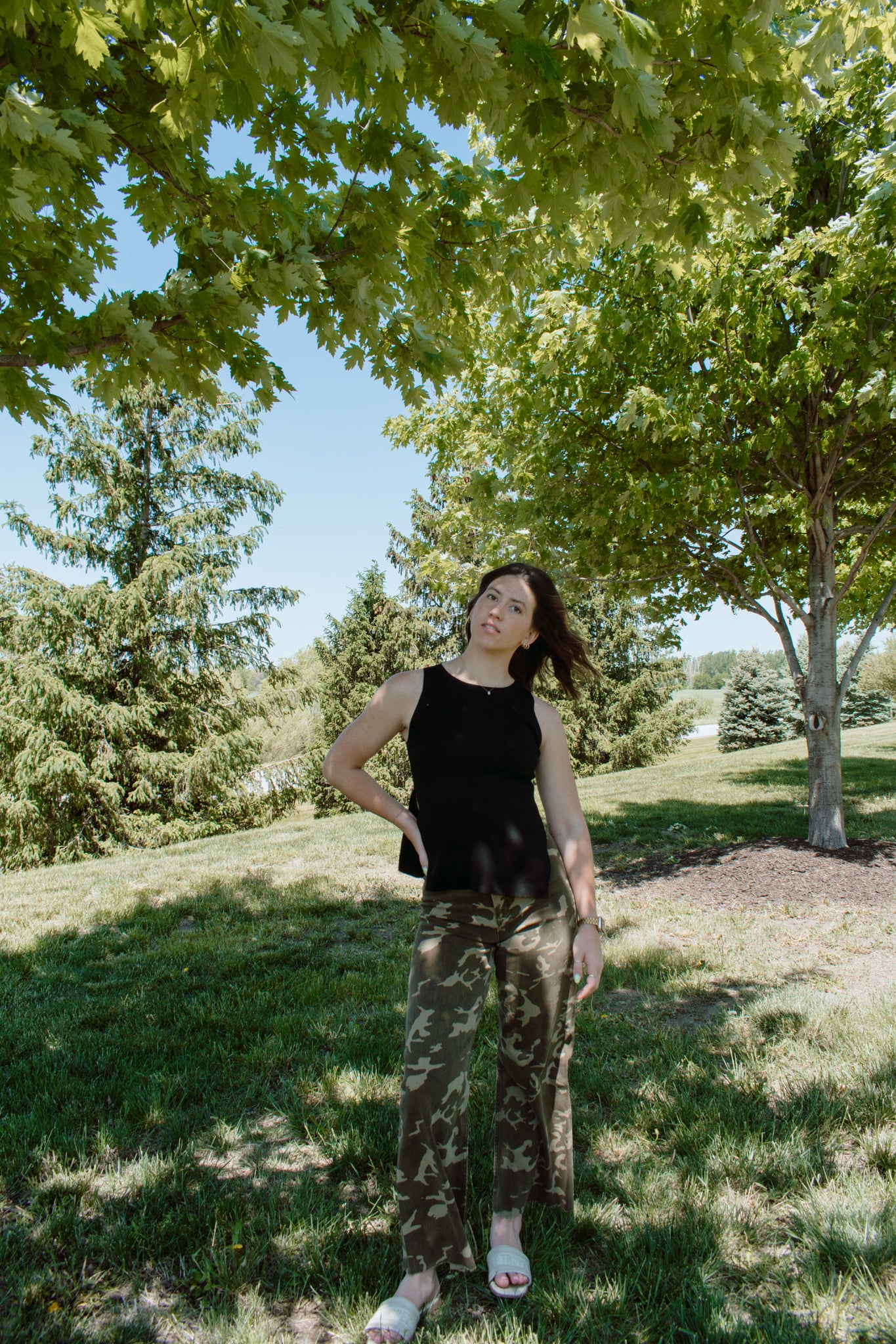 Chanel Camo Jeans