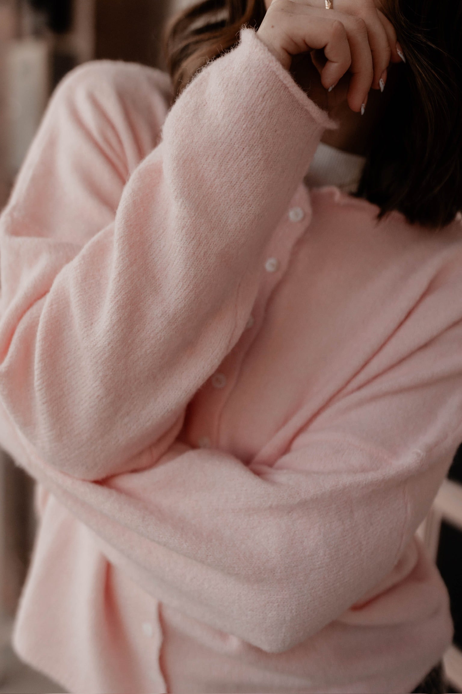 Piper Cardigan | Baby Pink