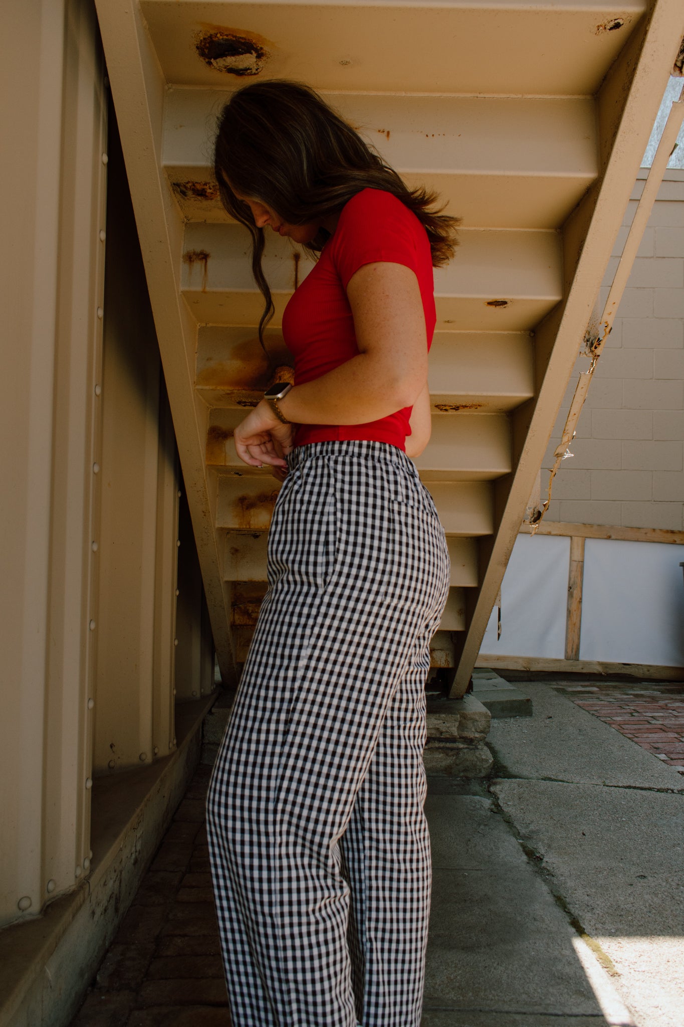 Maggie Relaxed Gingham Pants