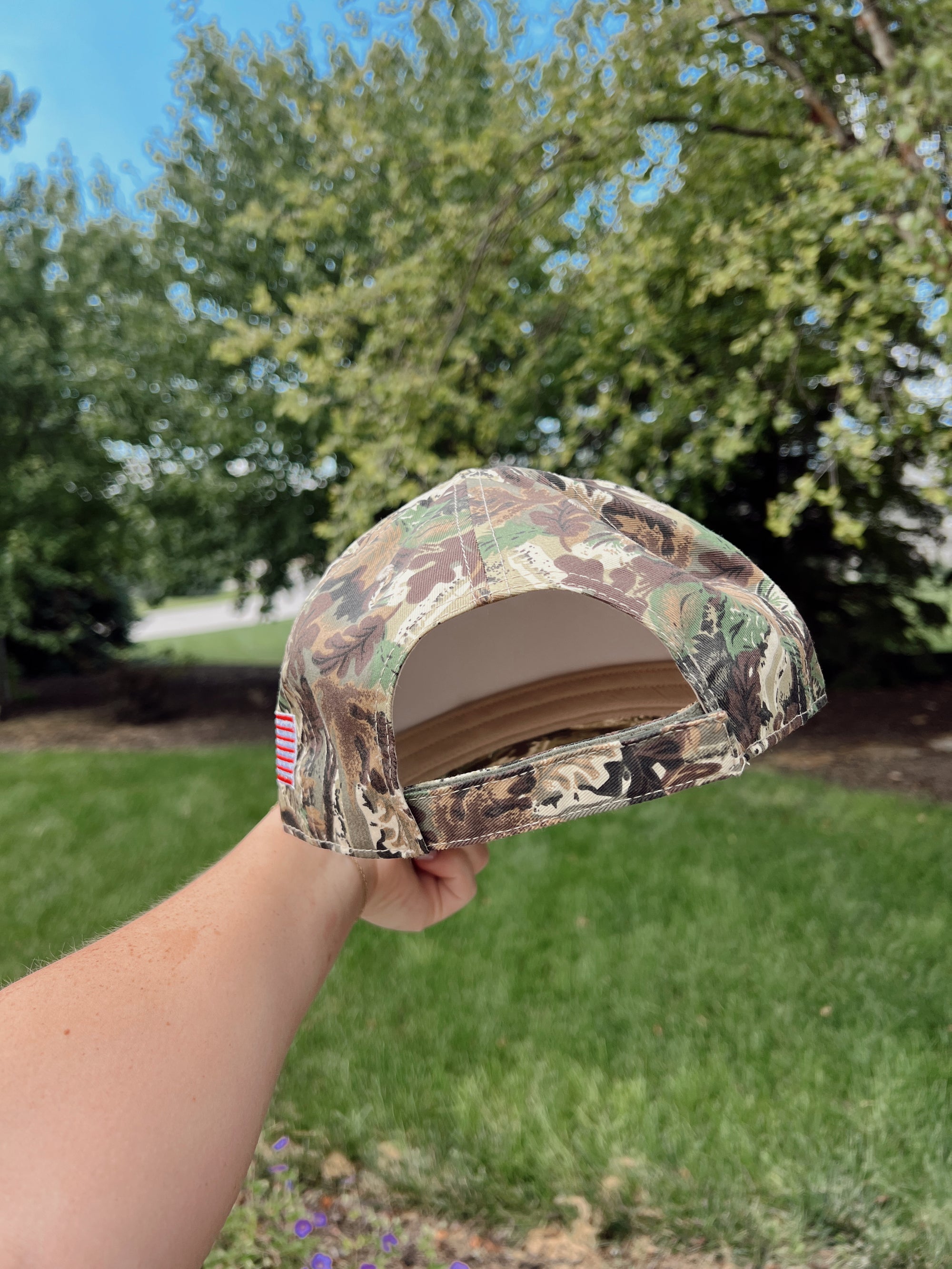 God Bless America Camo Trucker Hat