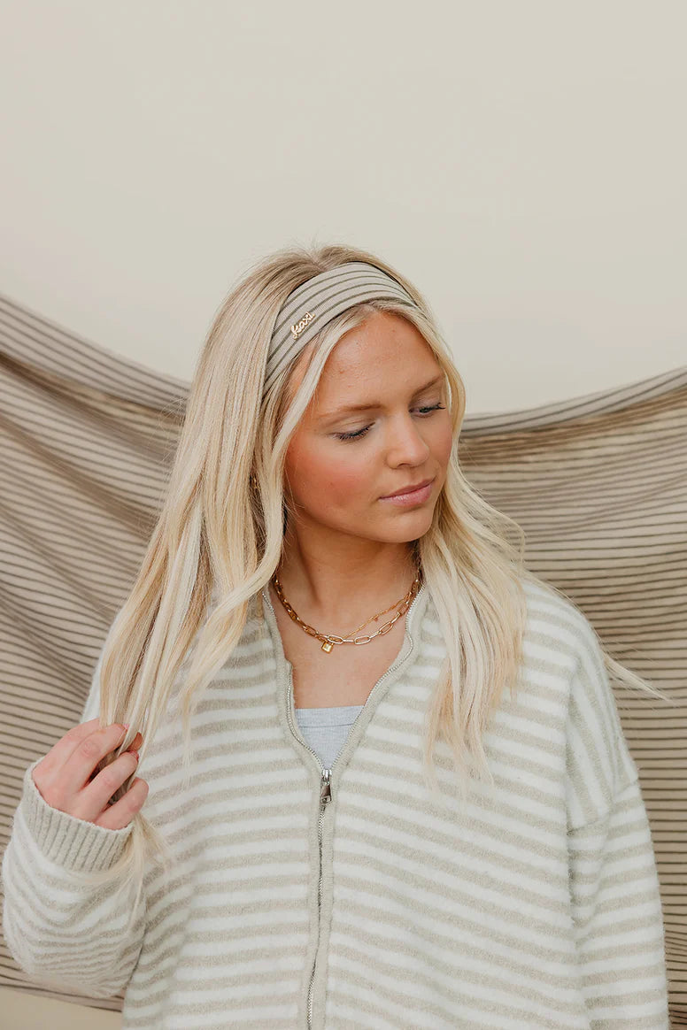 Striped Headband + Scrunchie Bundle