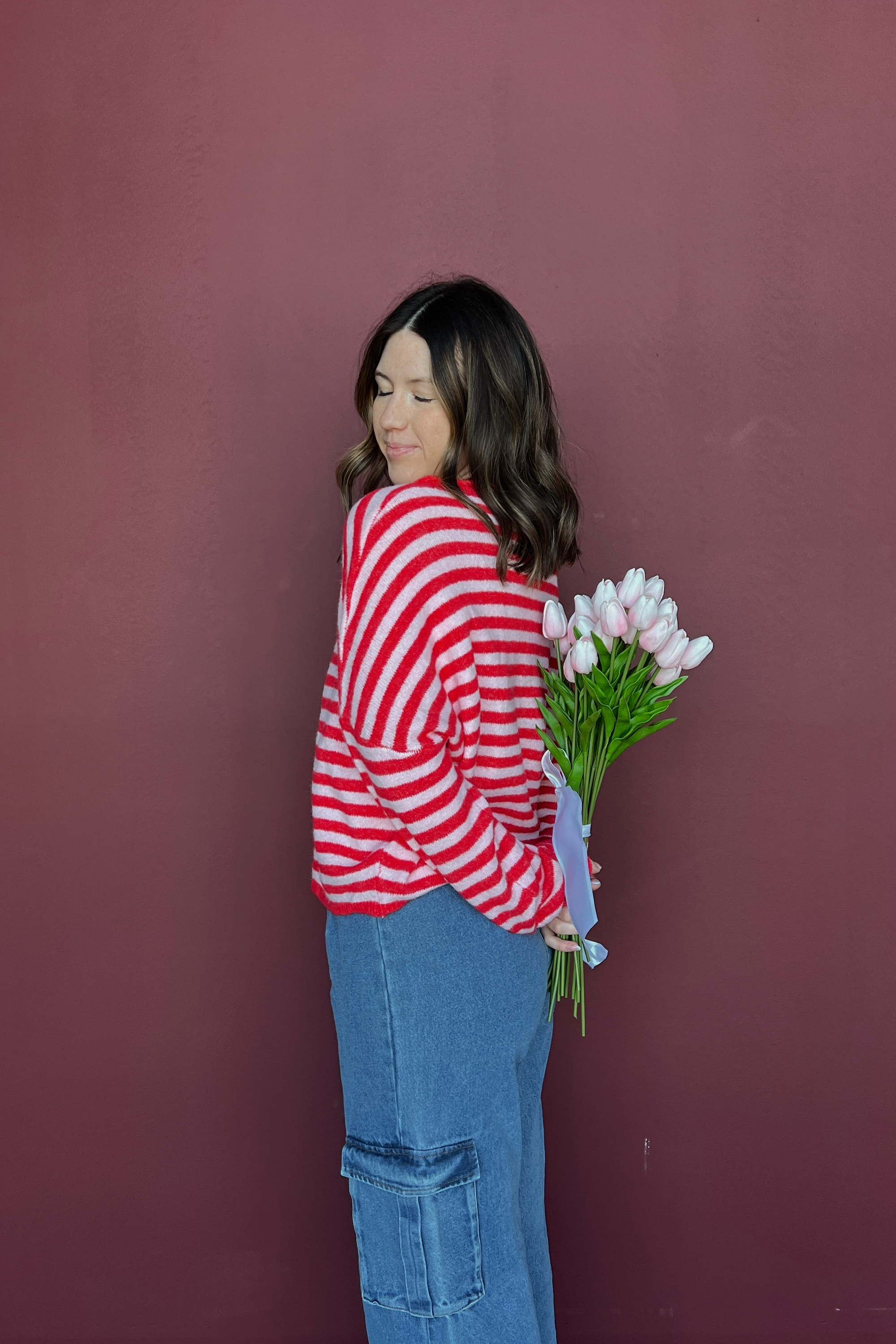 Piper Cardigan | Red + Pink