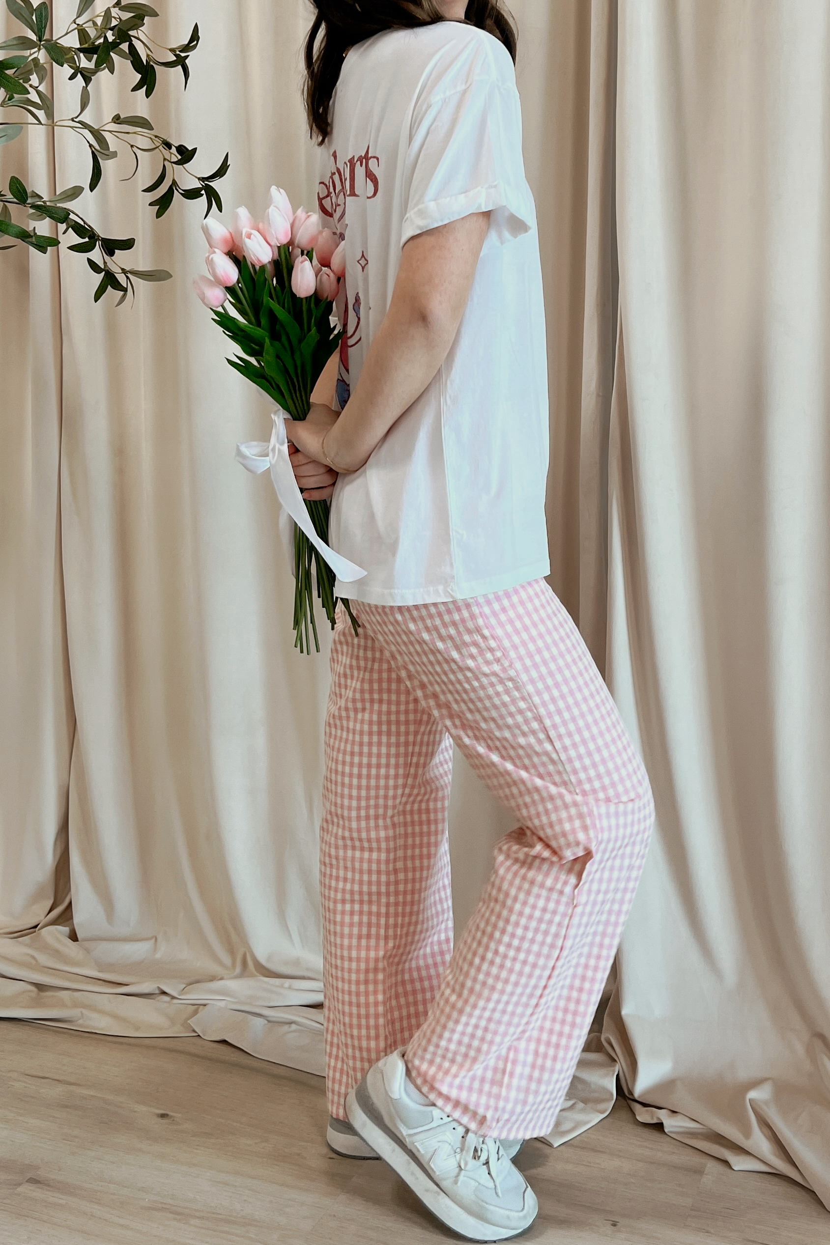 Maggie Gingham Pants | Pink