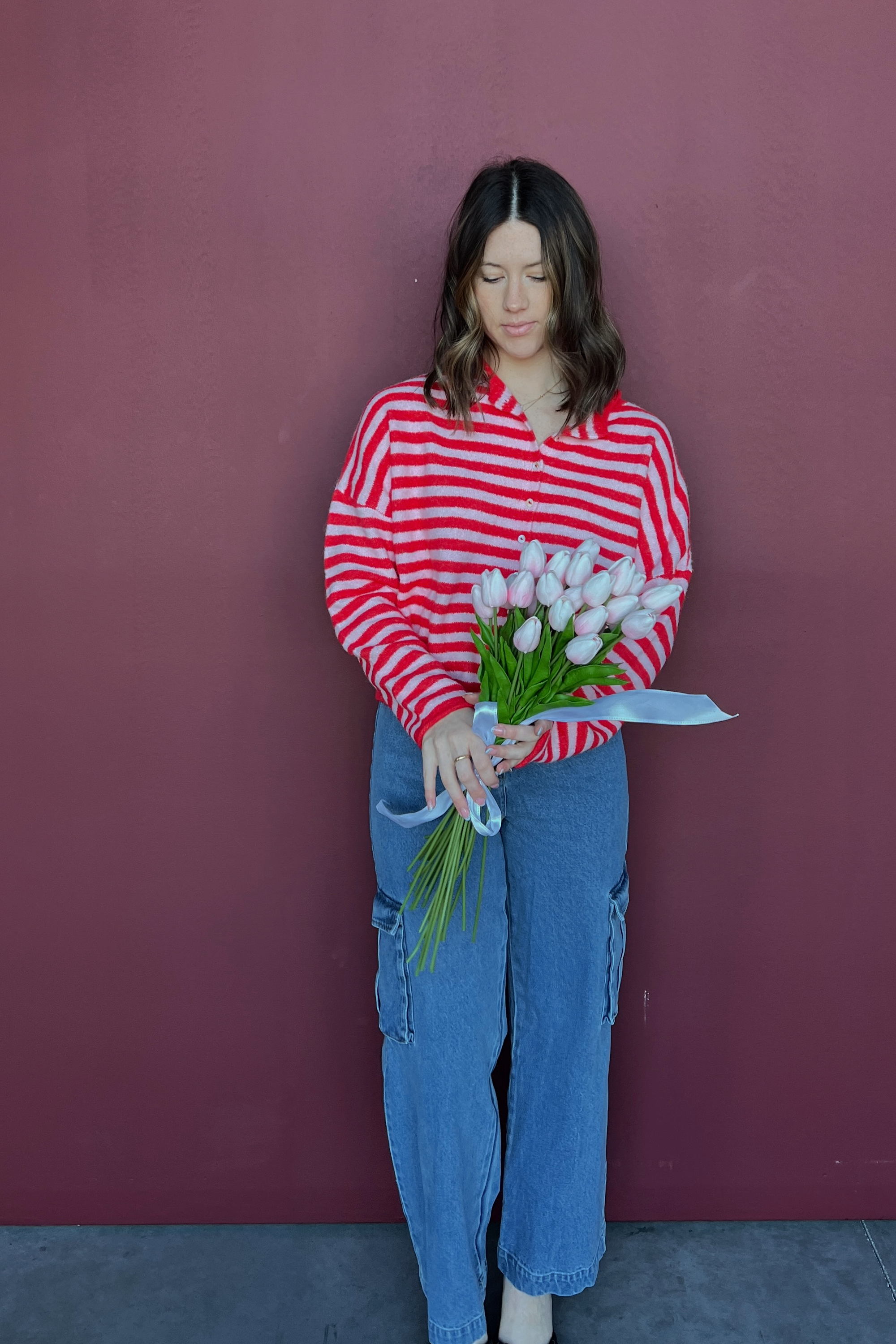 Piper Cardigan | Red + Pink