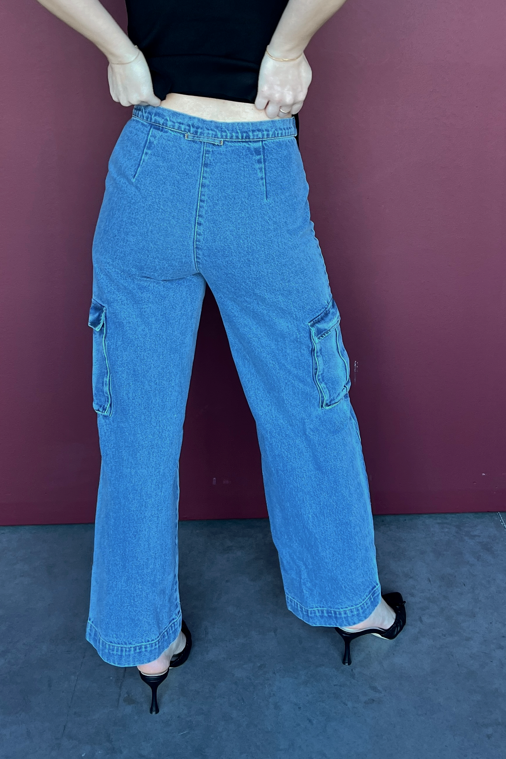 Mallory Denim Cargo Pants