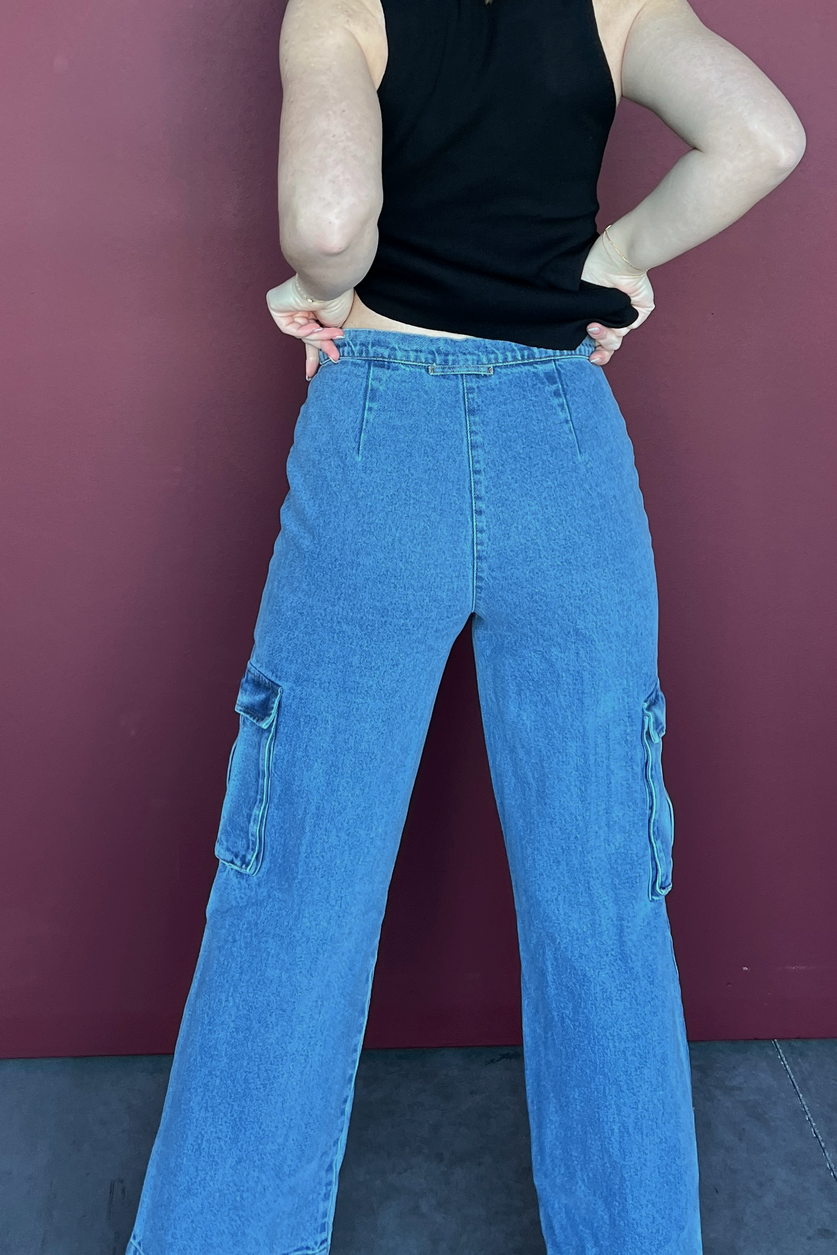 Mallory Denim Cargo Pants