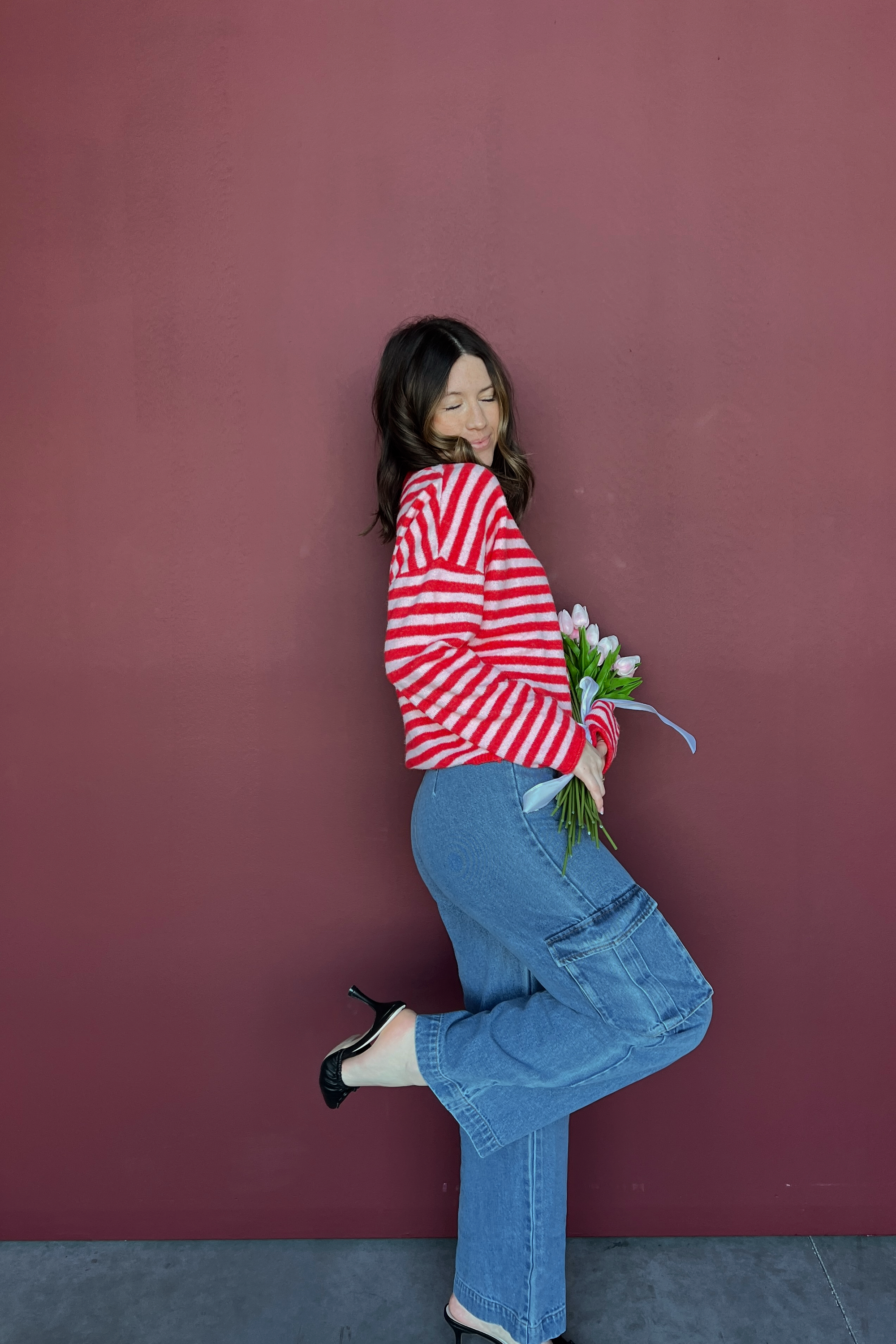 Piper Cardigan | Red + Pink