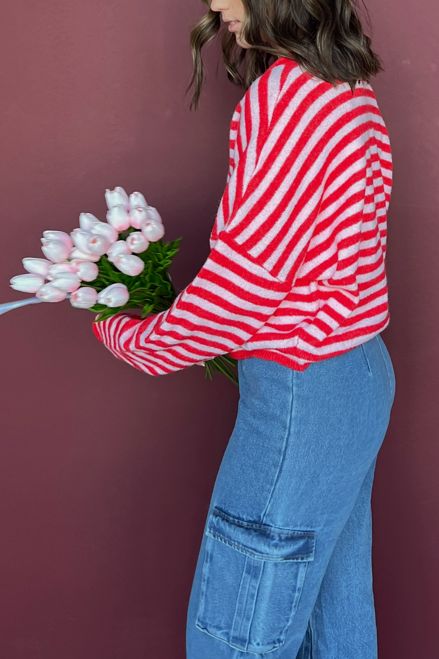 Piper Cardigan | Red + Pink