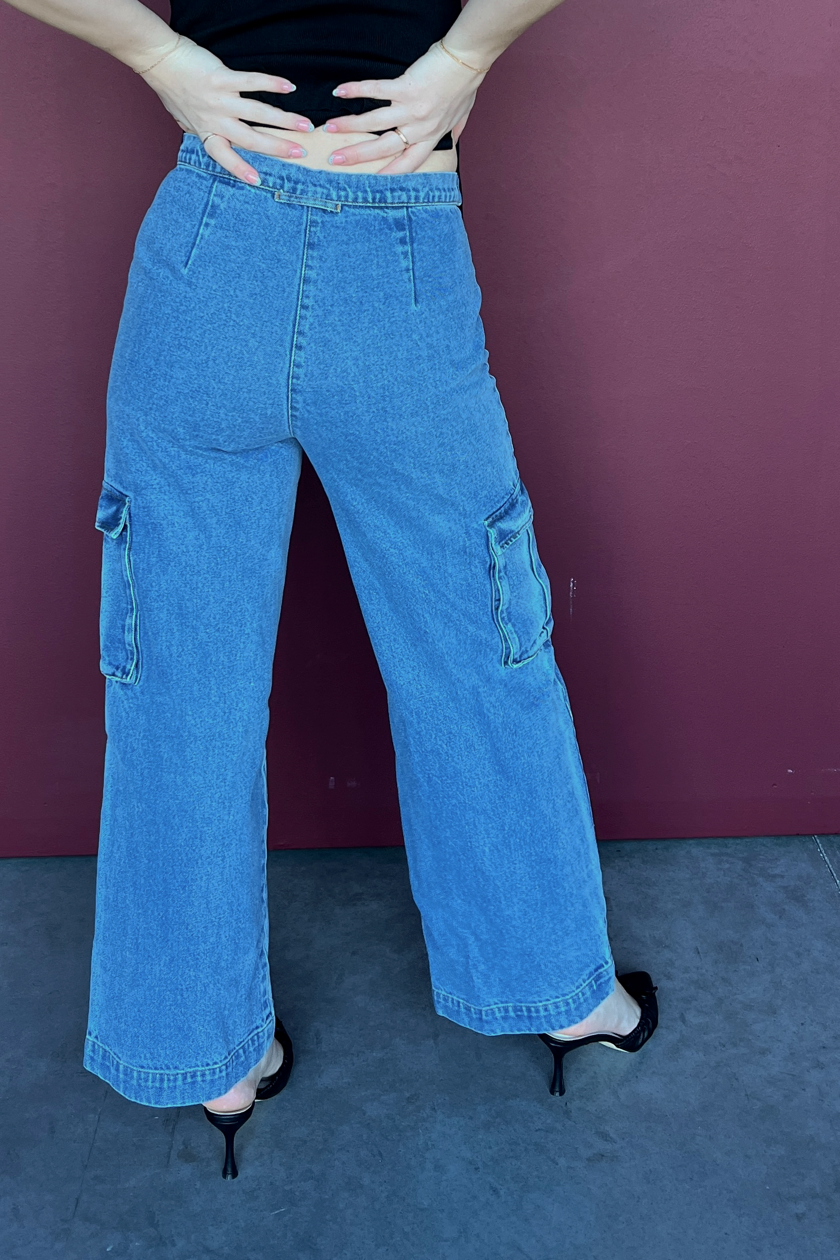 Mallory Denim Cargo Pants