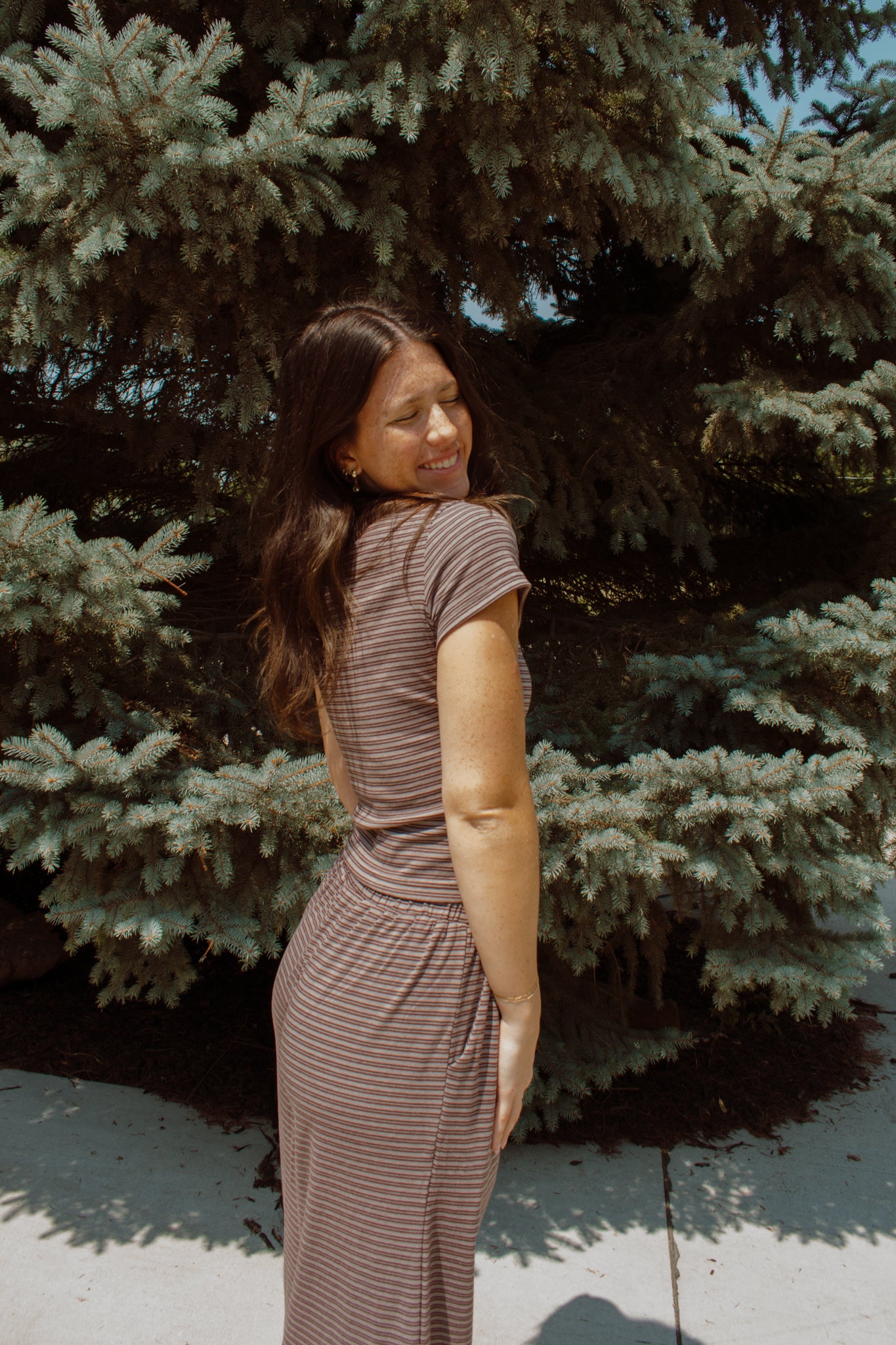 Merlot Striped Tee