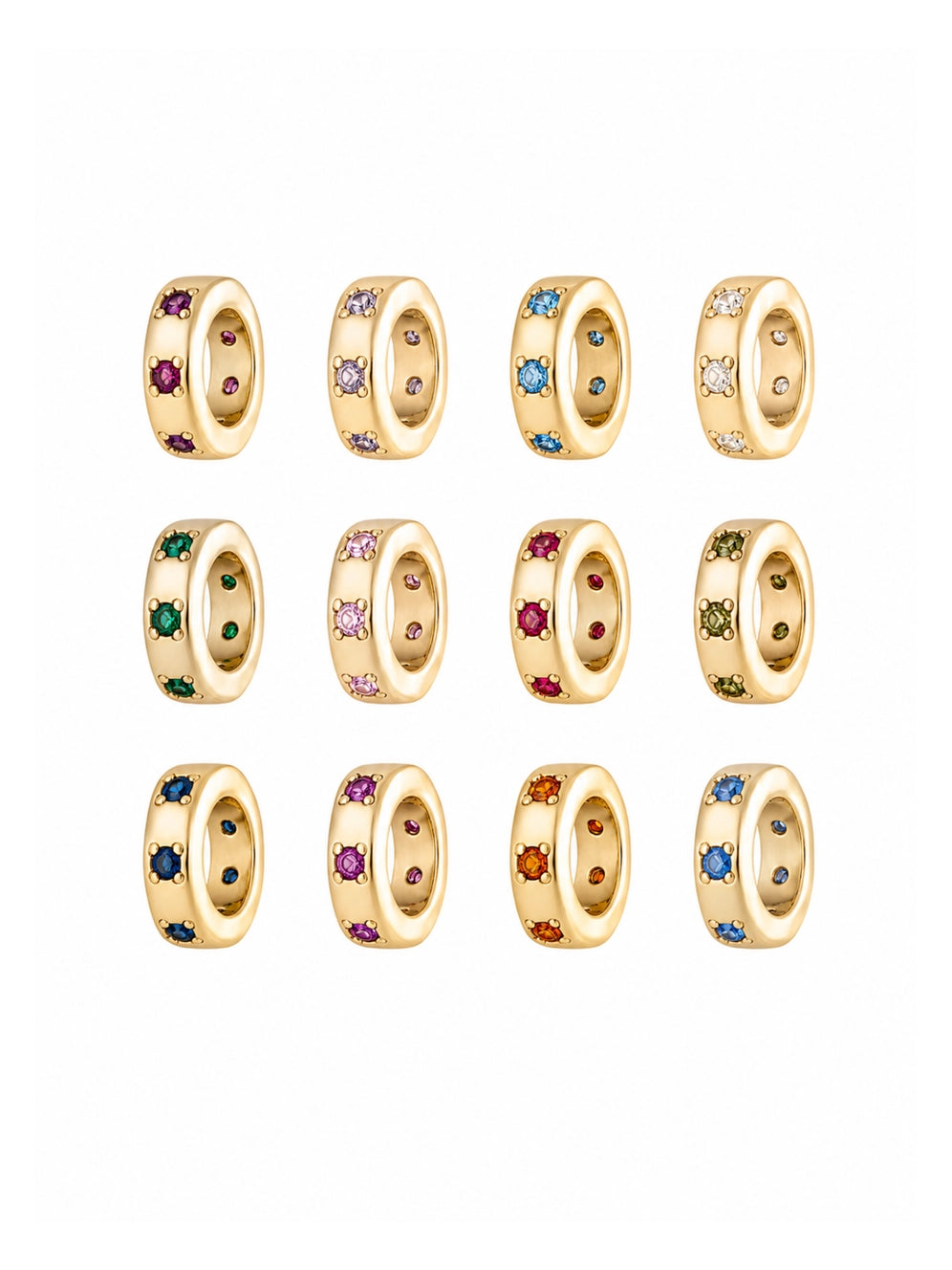 Birthstone Rondelle Charms