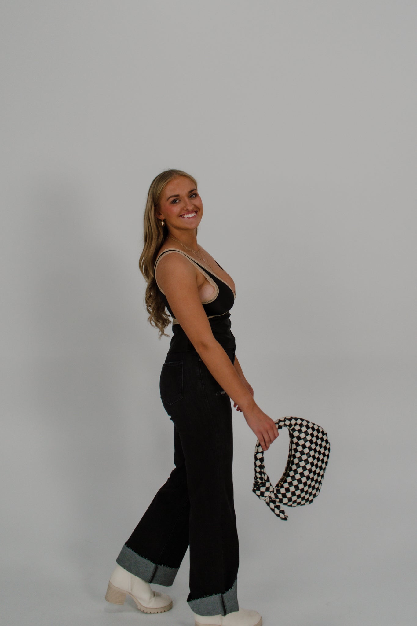 Judith Checkered Purse