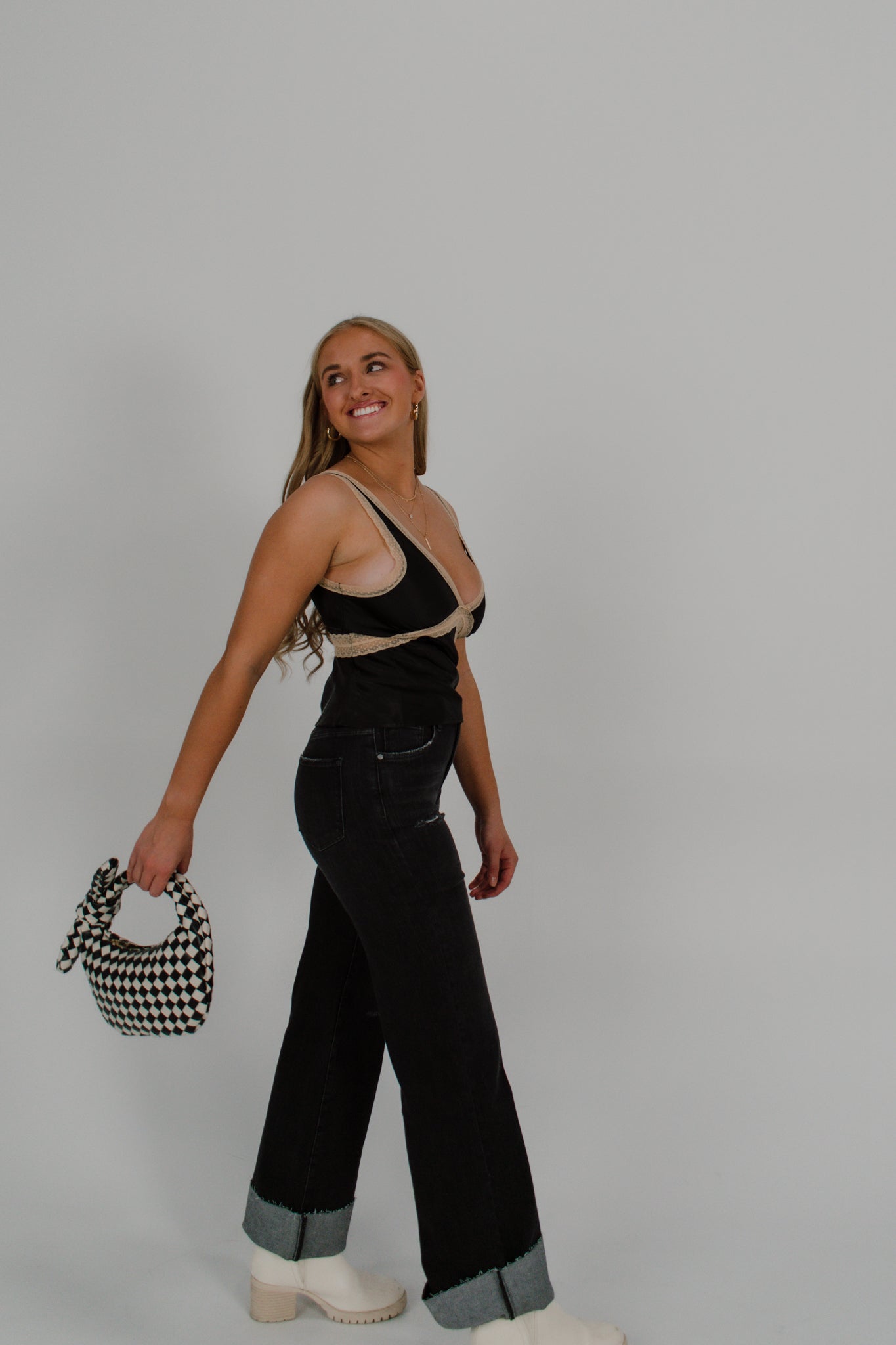 Judith Checkered Purse