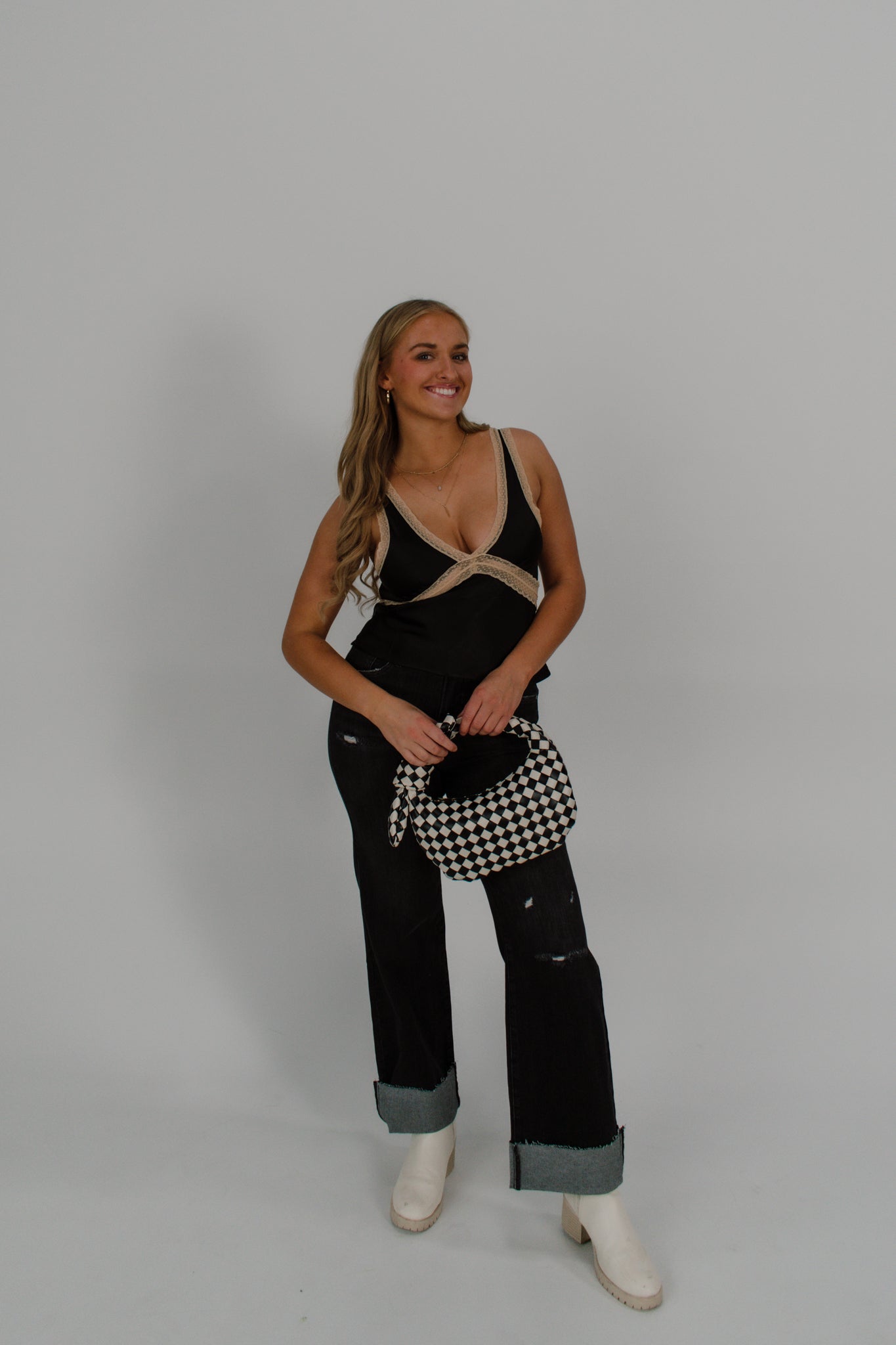 Judith Checkered Purse