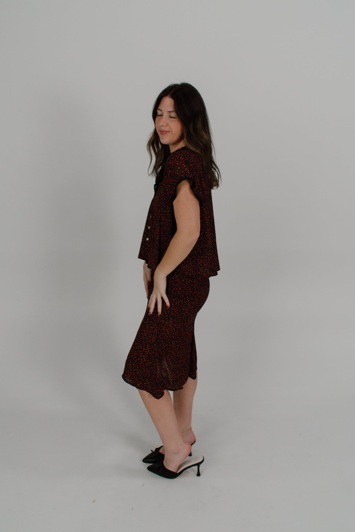 Rose Garden Midi Skirt