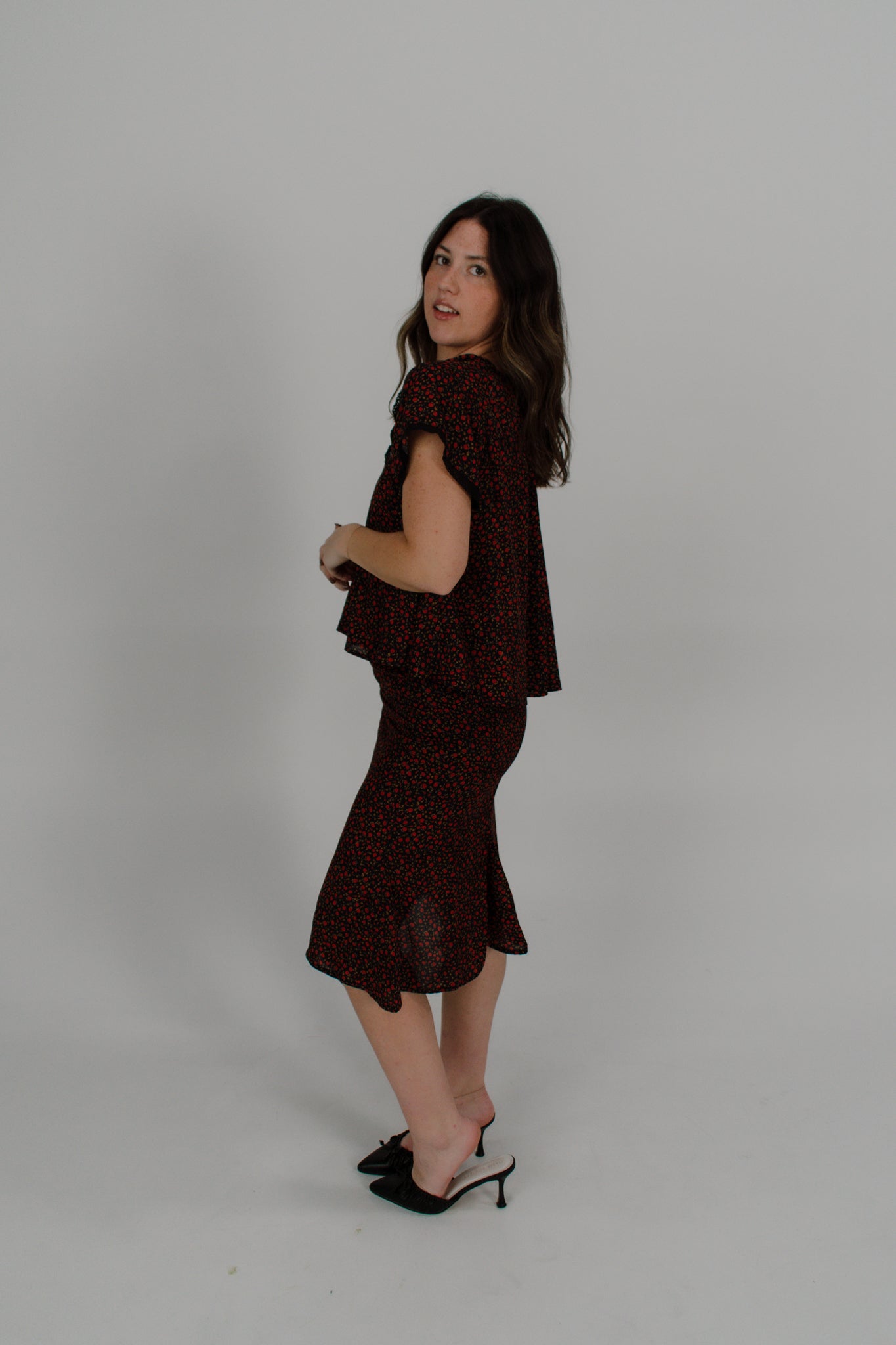 Rose Garden Midi Skirt