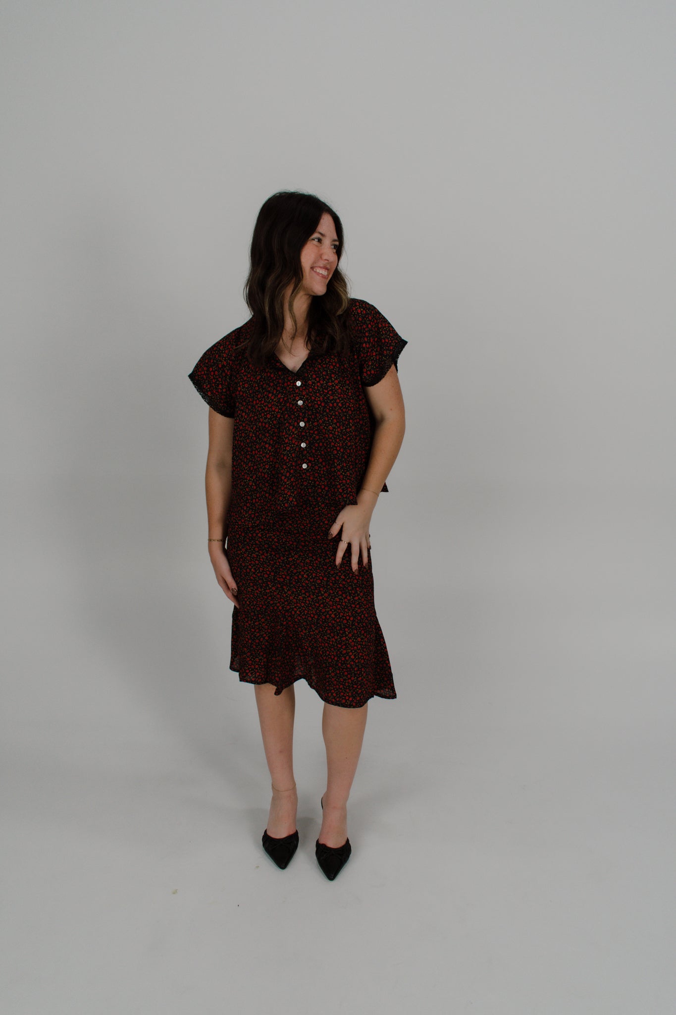 Rose Garden Midi Skirt