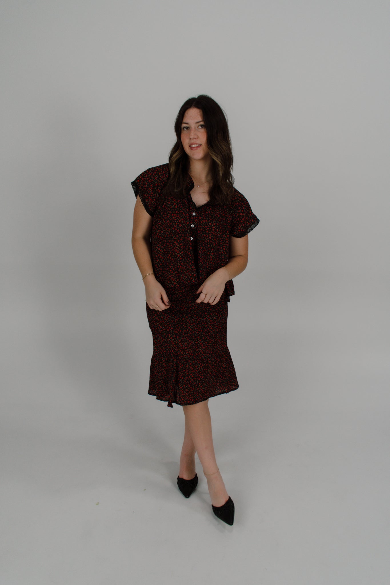 Rose Garden Midi Skirt