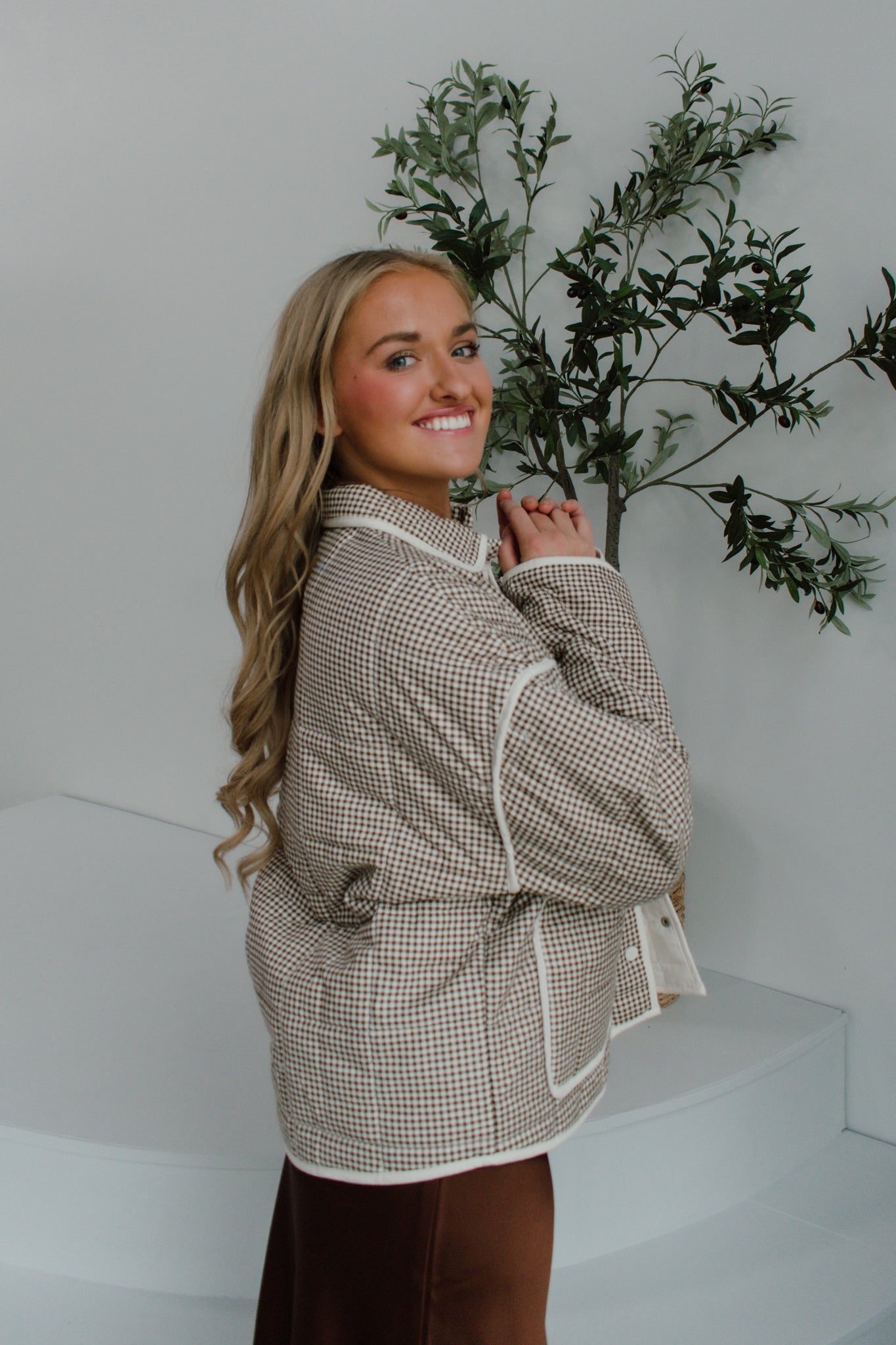 Chai Gingham Jacket
