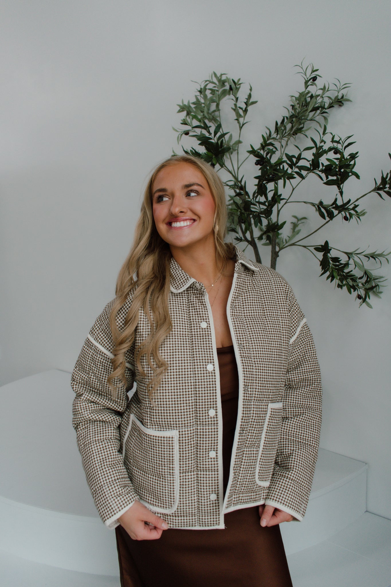 Chai Gingham Jacket