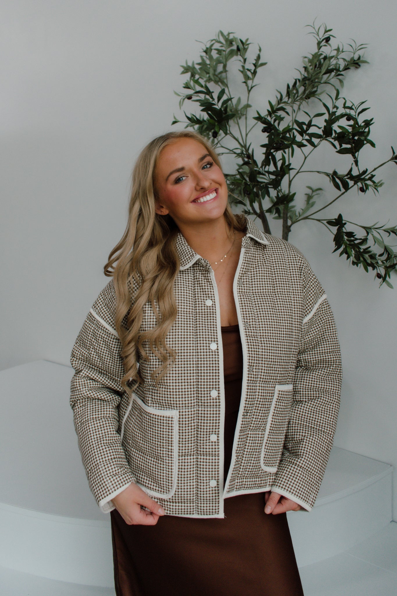 Chai Gingham Jacket