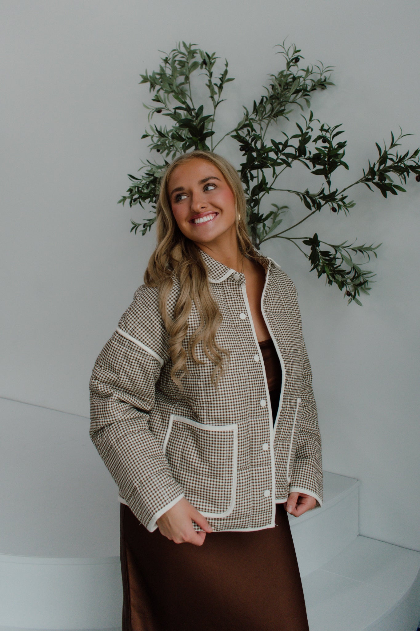 Chai Gingham Jacket