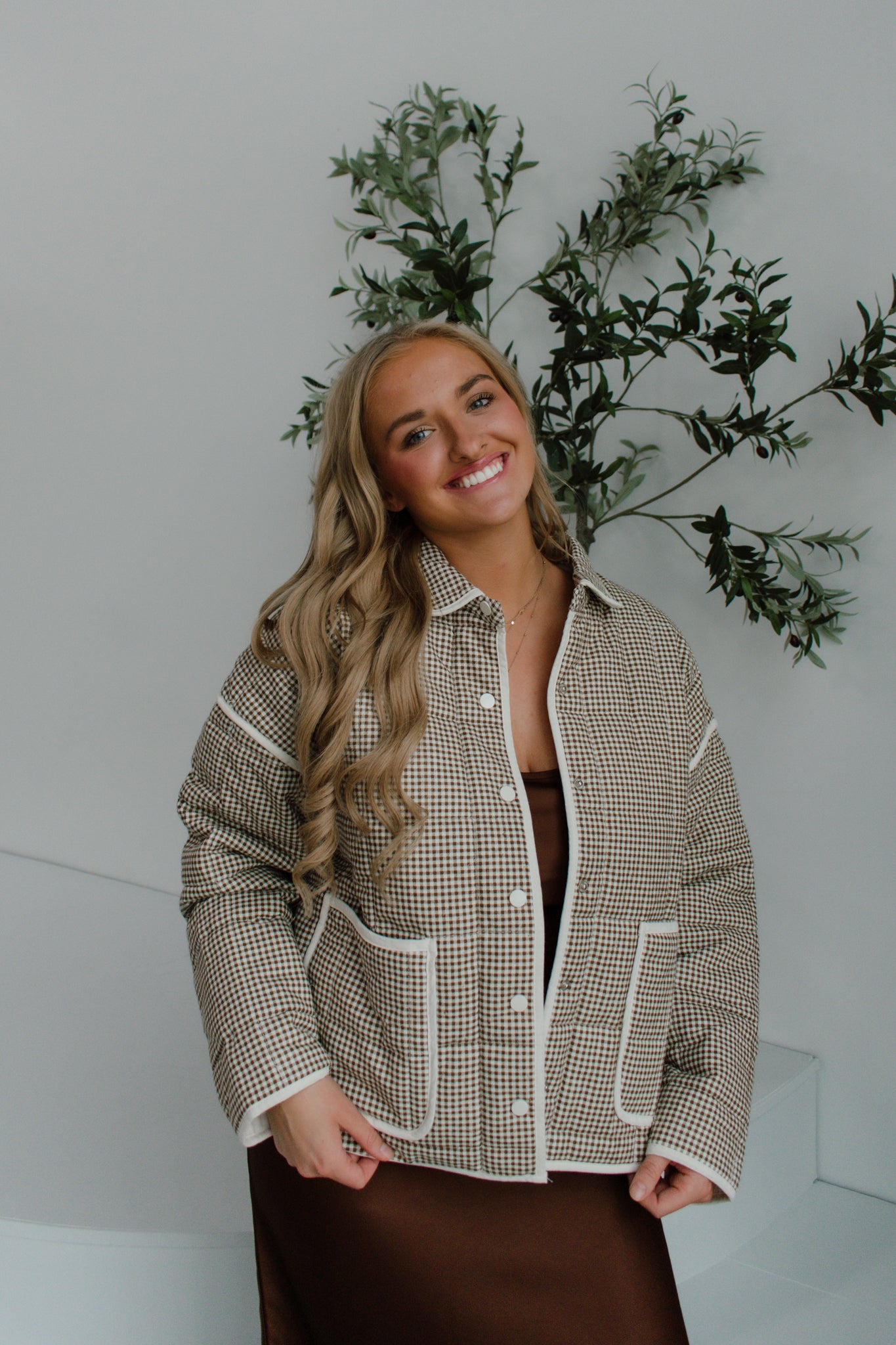 Chai Gingham Jacket