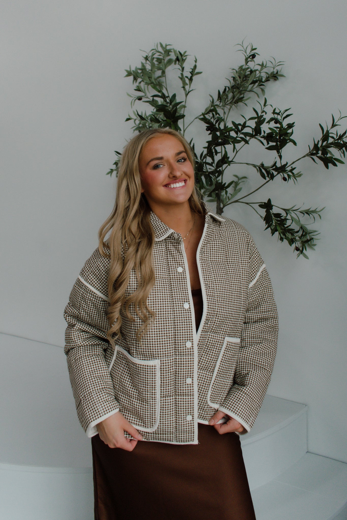 Chai Gingham Jacket