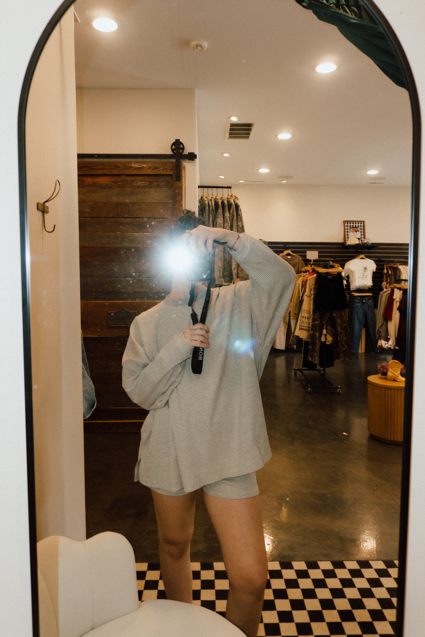 Cozied Up Crew | Grey + White