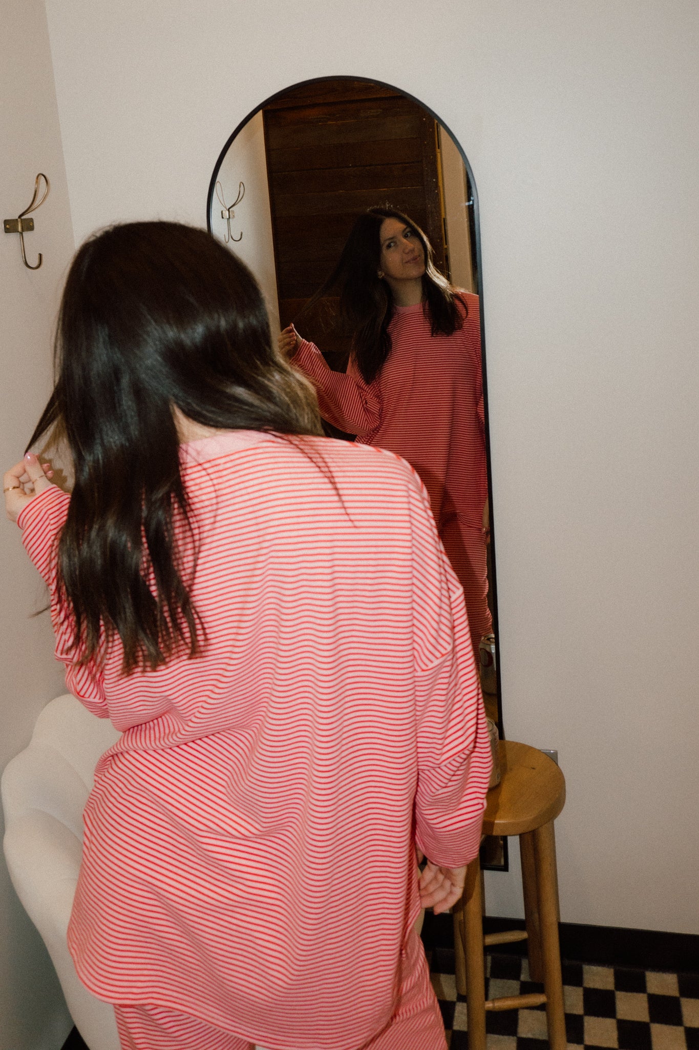 Brushed Up Pants | Pink + Red